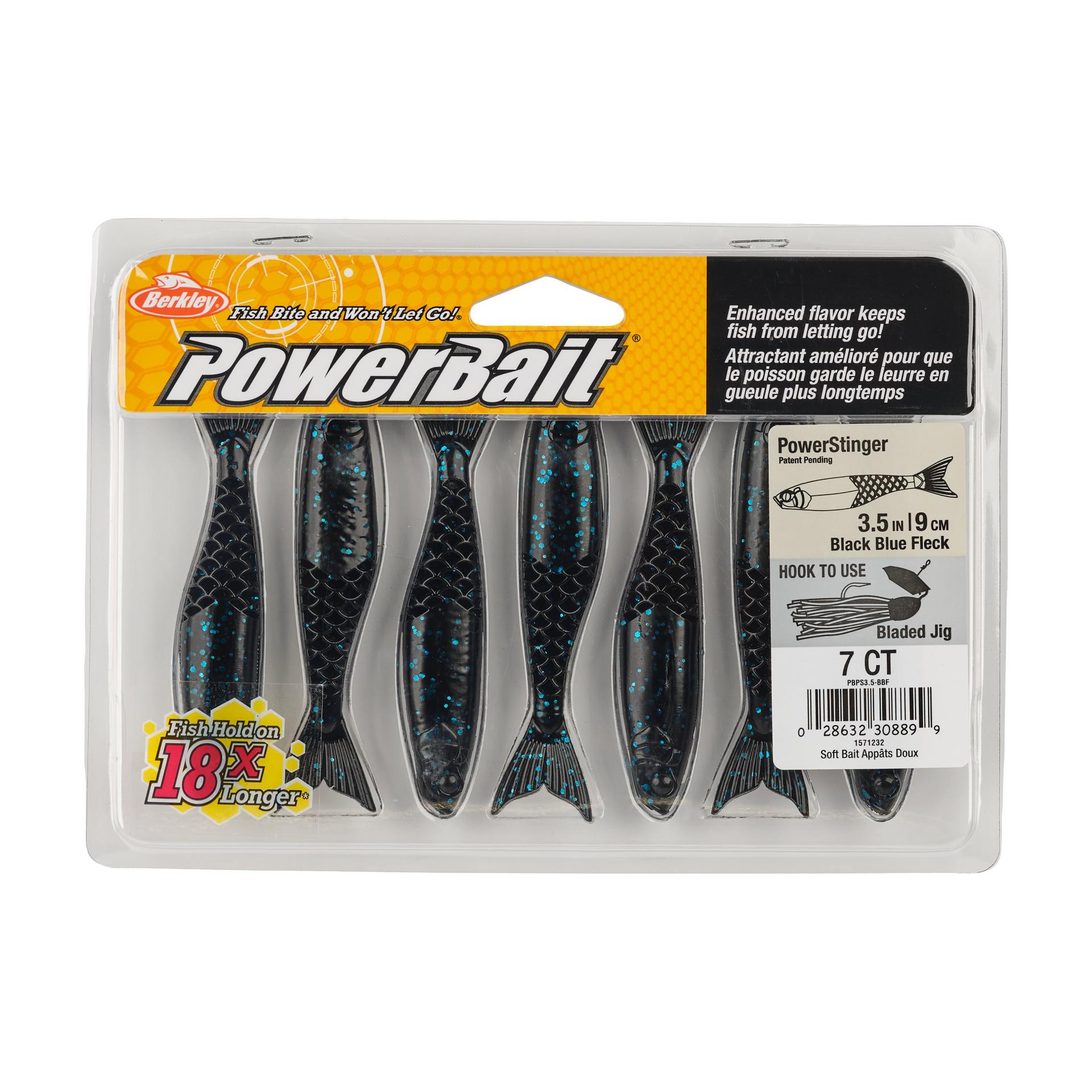 Berkley PowerBaitPowerStinger 3.5 BlackBlueFleck PKG | Berkley Fishing