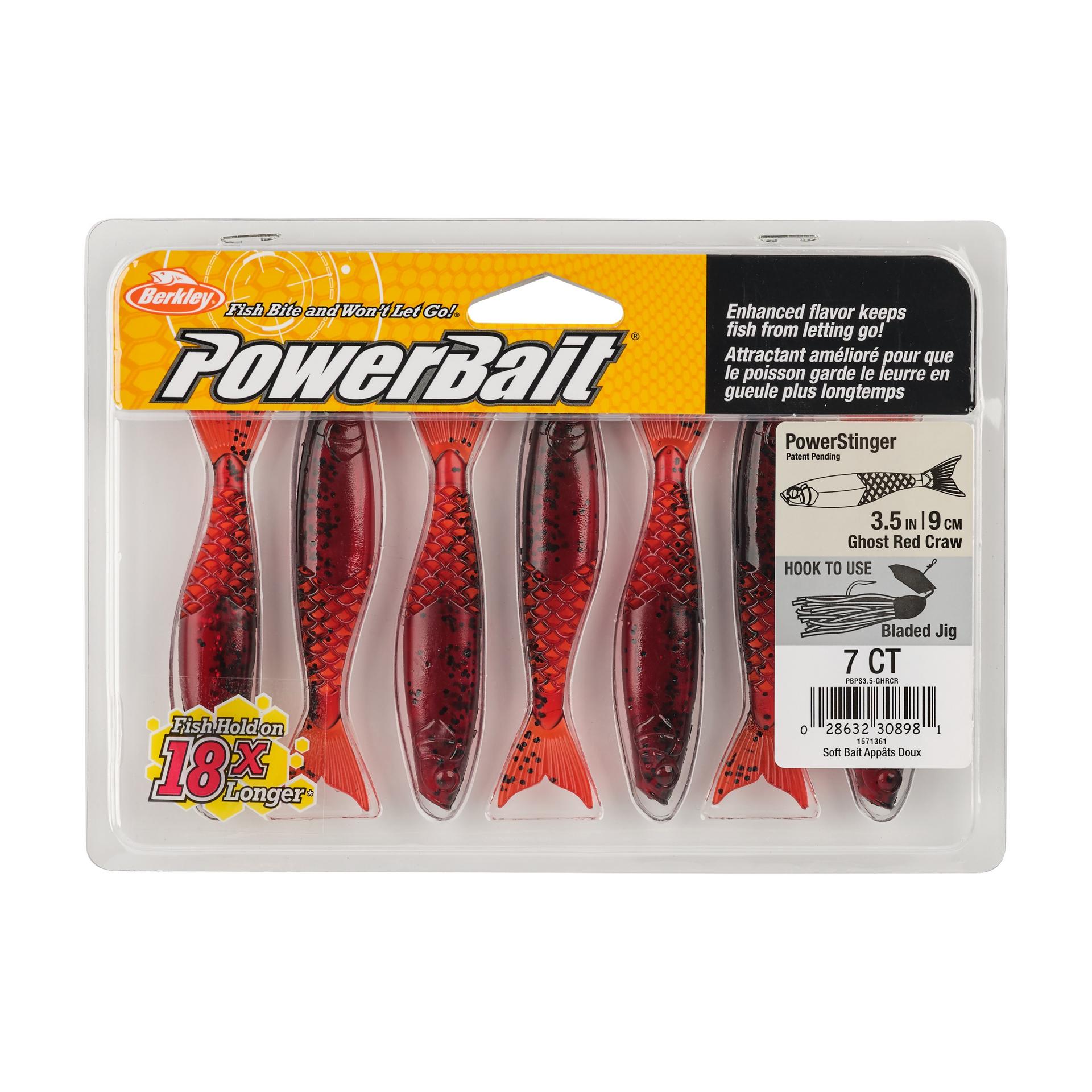 Berkley PowerBaitPowerStinger 3.5 GhostRedCraw PKG | Berkley Fishing