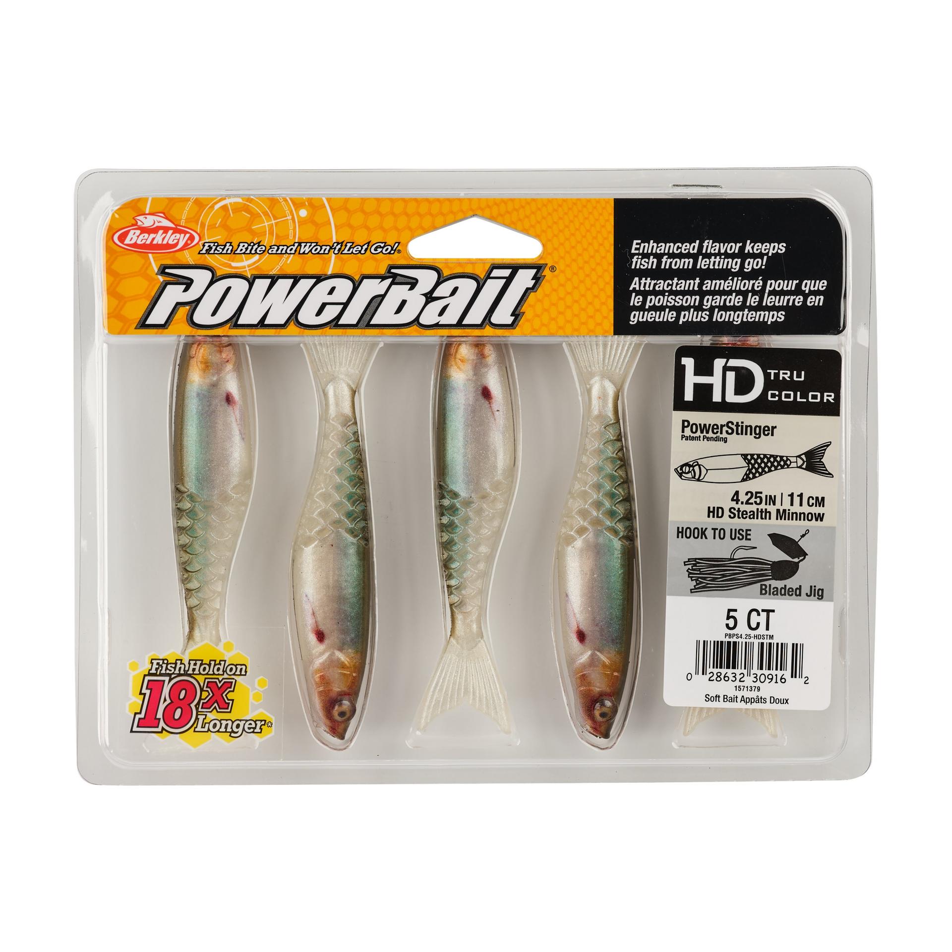 Berkley PowerBaitPowerStinger 4.25 HDStealthMinnow PKG | Berkley Fishing