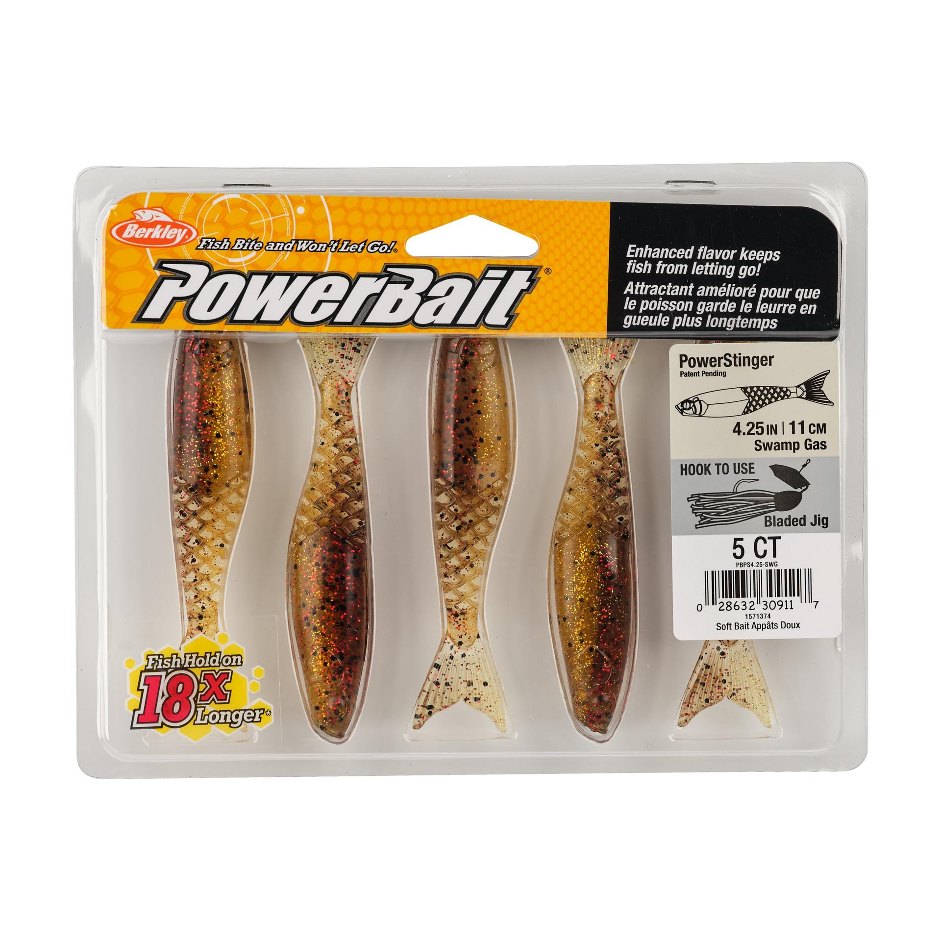 Berkley PowerBaitPowerStinger 4.25 SwampGas PKG | Berkley Fishing