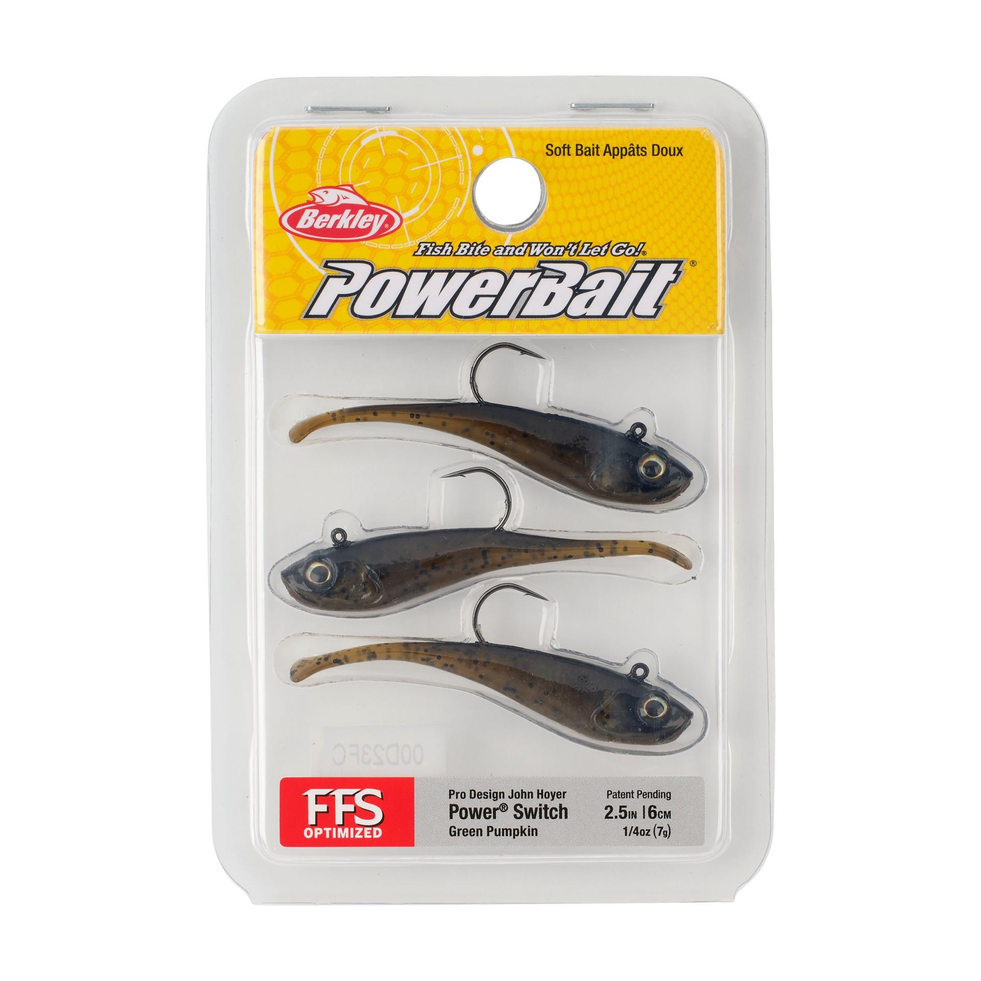 Berkley PowerBaitPowerSwitch GreenPumpkin 2.5in PKG | Berkley Fishing