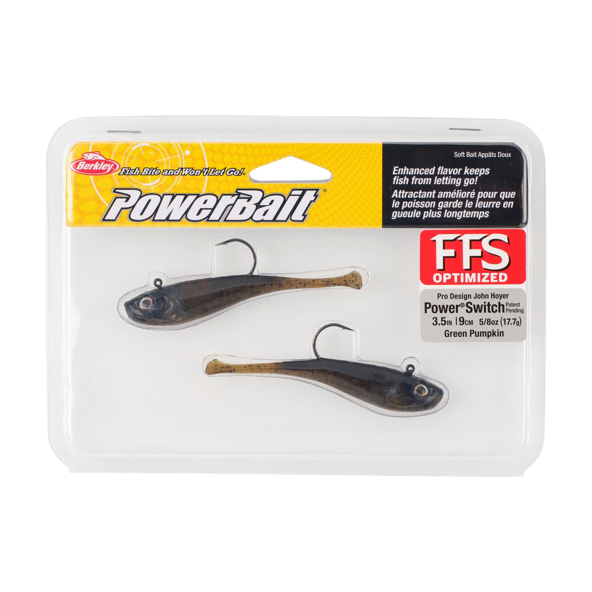 Berkley PowerBaitPowerSwitch GreenPumpkin 3.5in PKG | Berkley Fishing