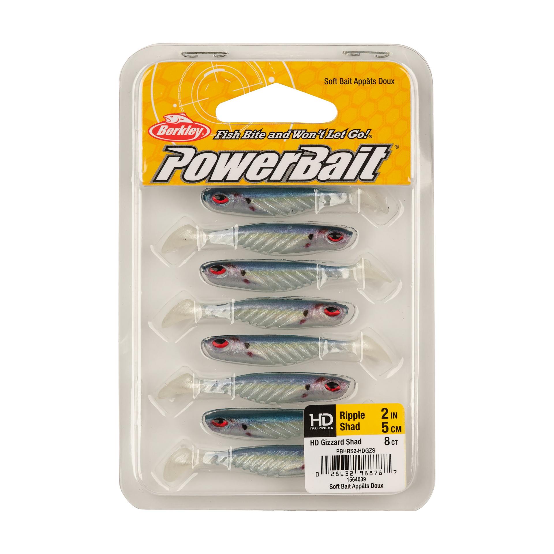 Berkley PowerBaitRippleShad 2in HDGizzardShad PKG | Berkley Fishing