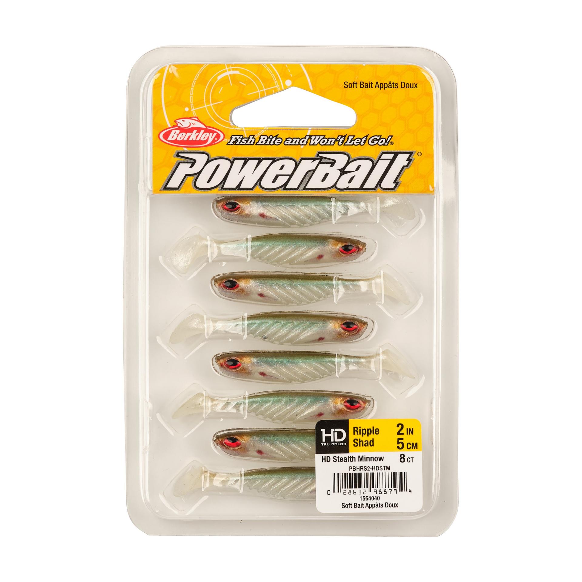 Berkley PowerBaitRippleShad 2in HDStealthMinnow PKG | Berkley Fishing