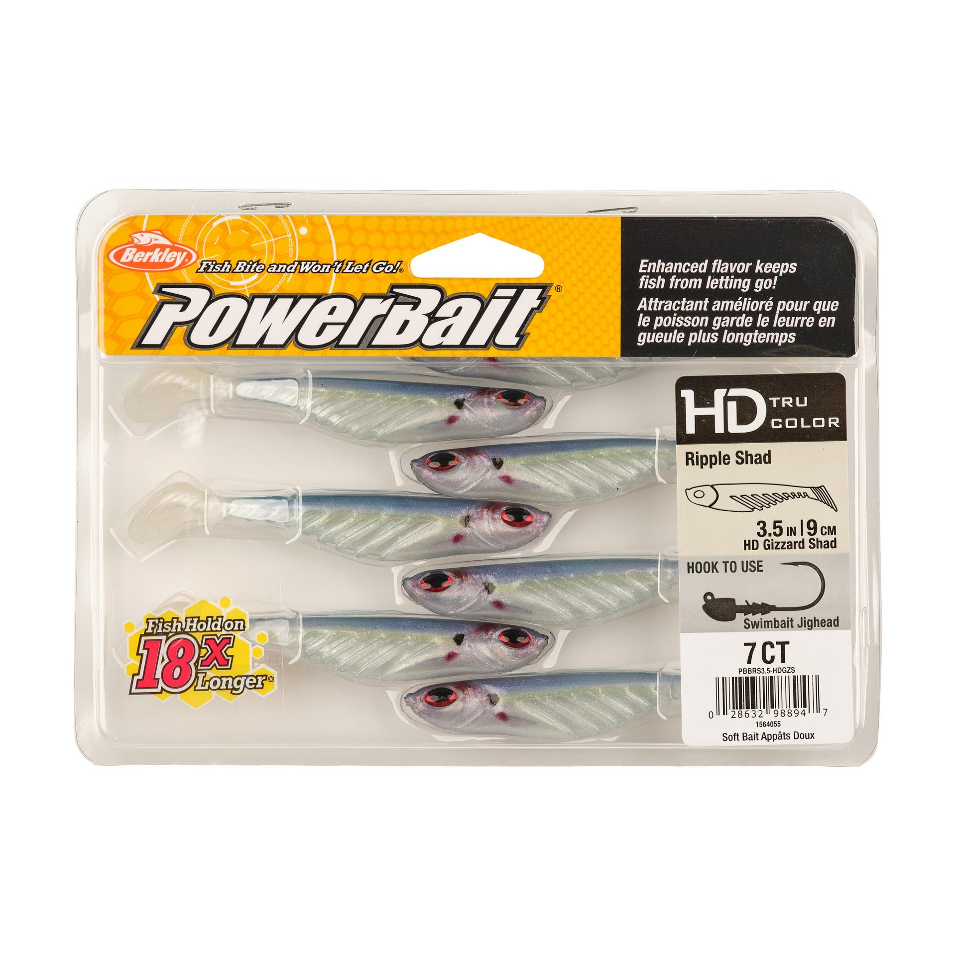 Berkley PowerBaitRippleShad 3.5in HDGizzardShad PKG | Berkley Fishing