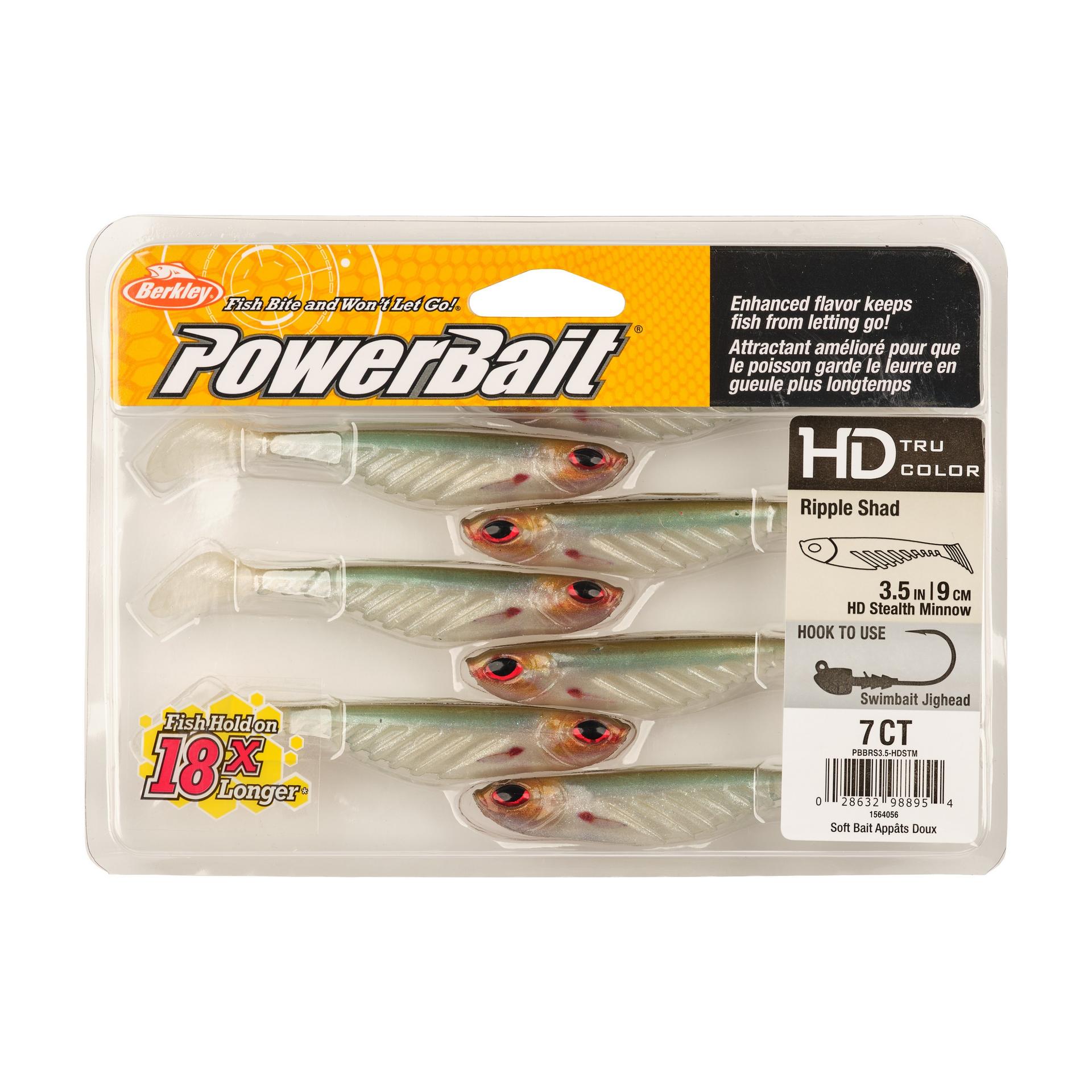 Berkley PowerBaitRippleShad 3.5in HDStealthMinnow PKG | Berkley Fishing