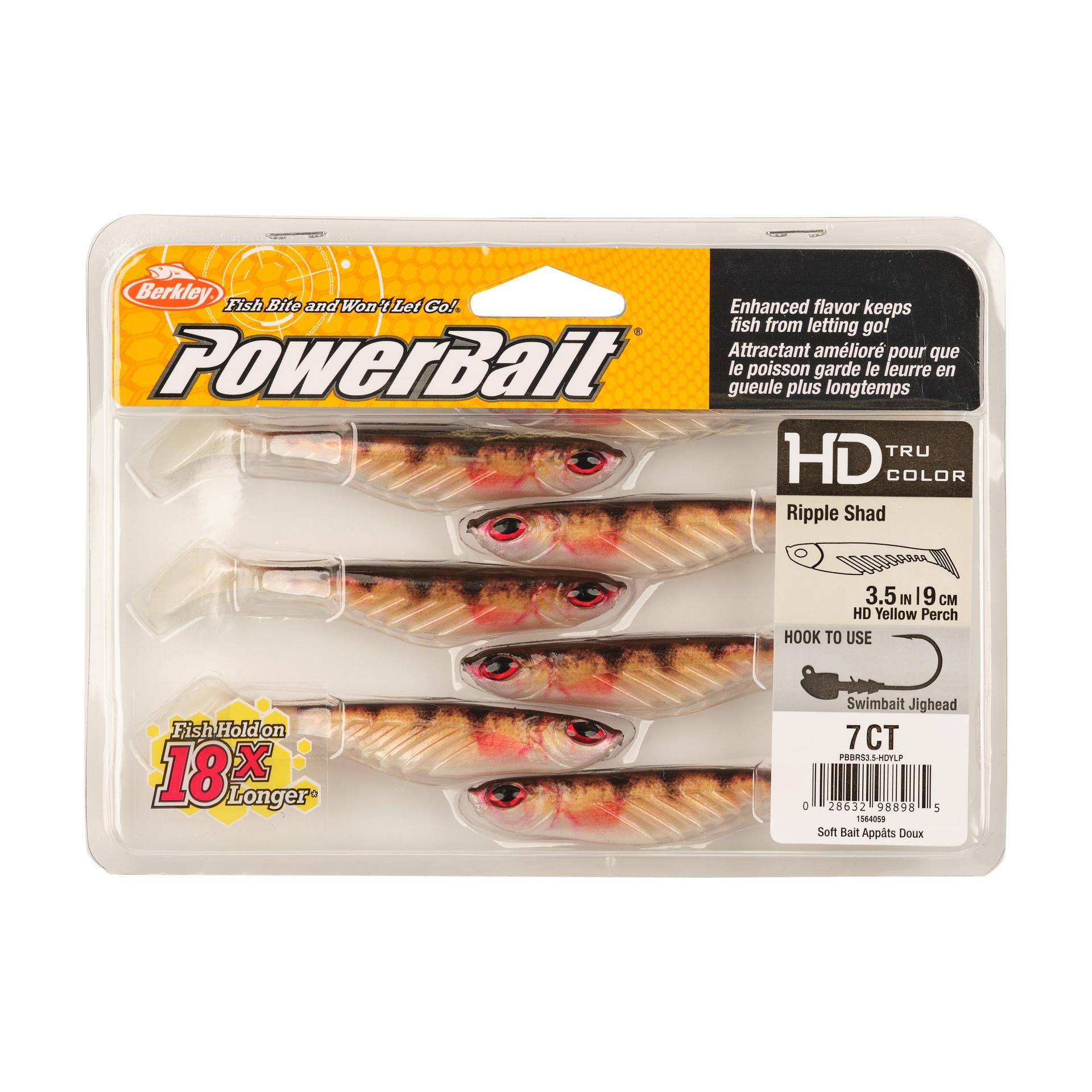 Berkley PowerBaitRippleShad 3.5in HDYellowPerch PKG | Berkley Fishing