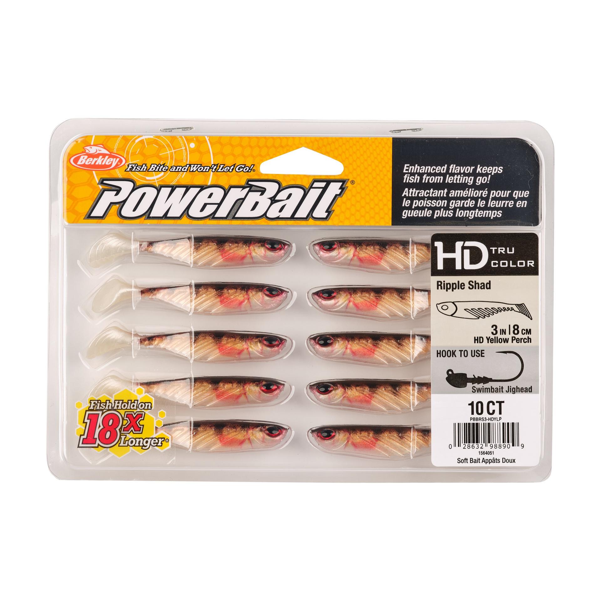 Berkley PowerBaitRippleShad 3in HDYellowPerch PKG | Berkley Fishing