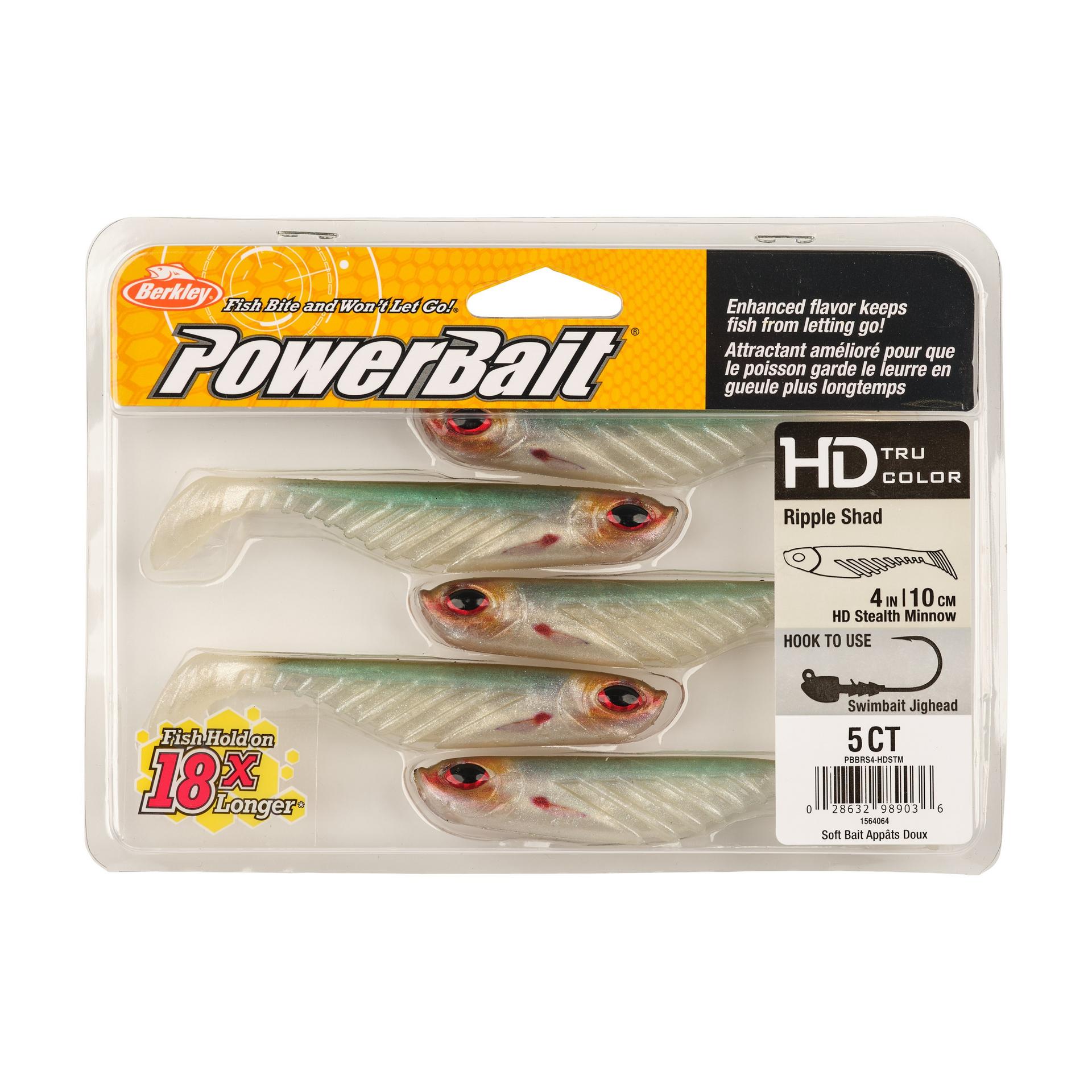 Berkley PowerBaitRippleShad 4in HDStealthMinnow PKG | Berkley Fishing