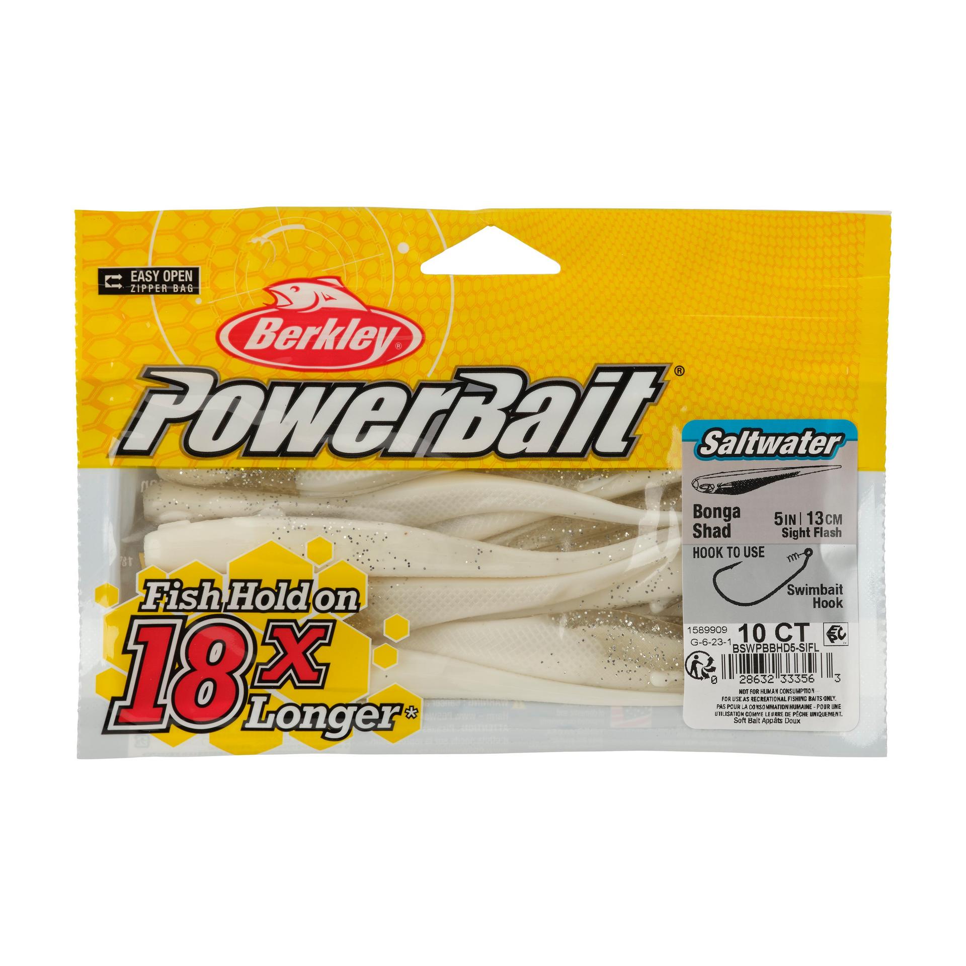 Berkley PowerBaitSaltwaterBongaShad SightFlash 5in PKG | Berkley Fishing