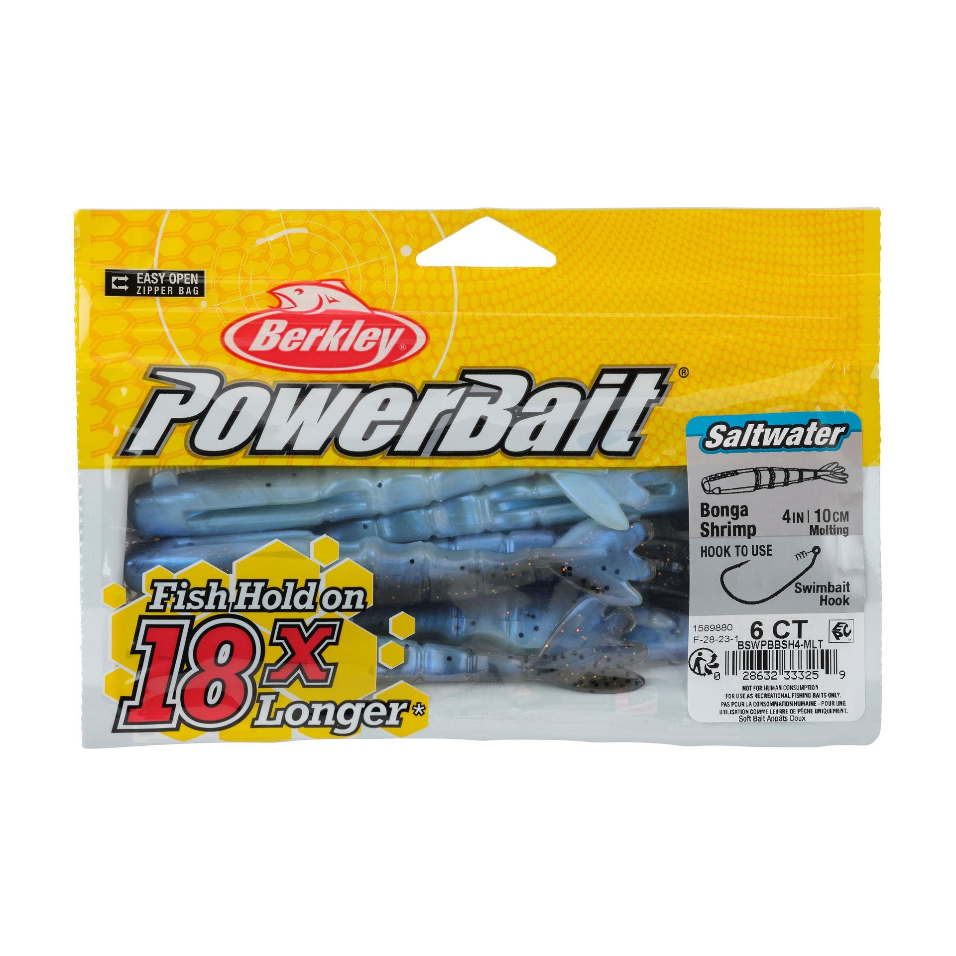 Berkley PowerBaitSaltwaterBongaShrimp Molting 4in PKG | Berkley Fishing