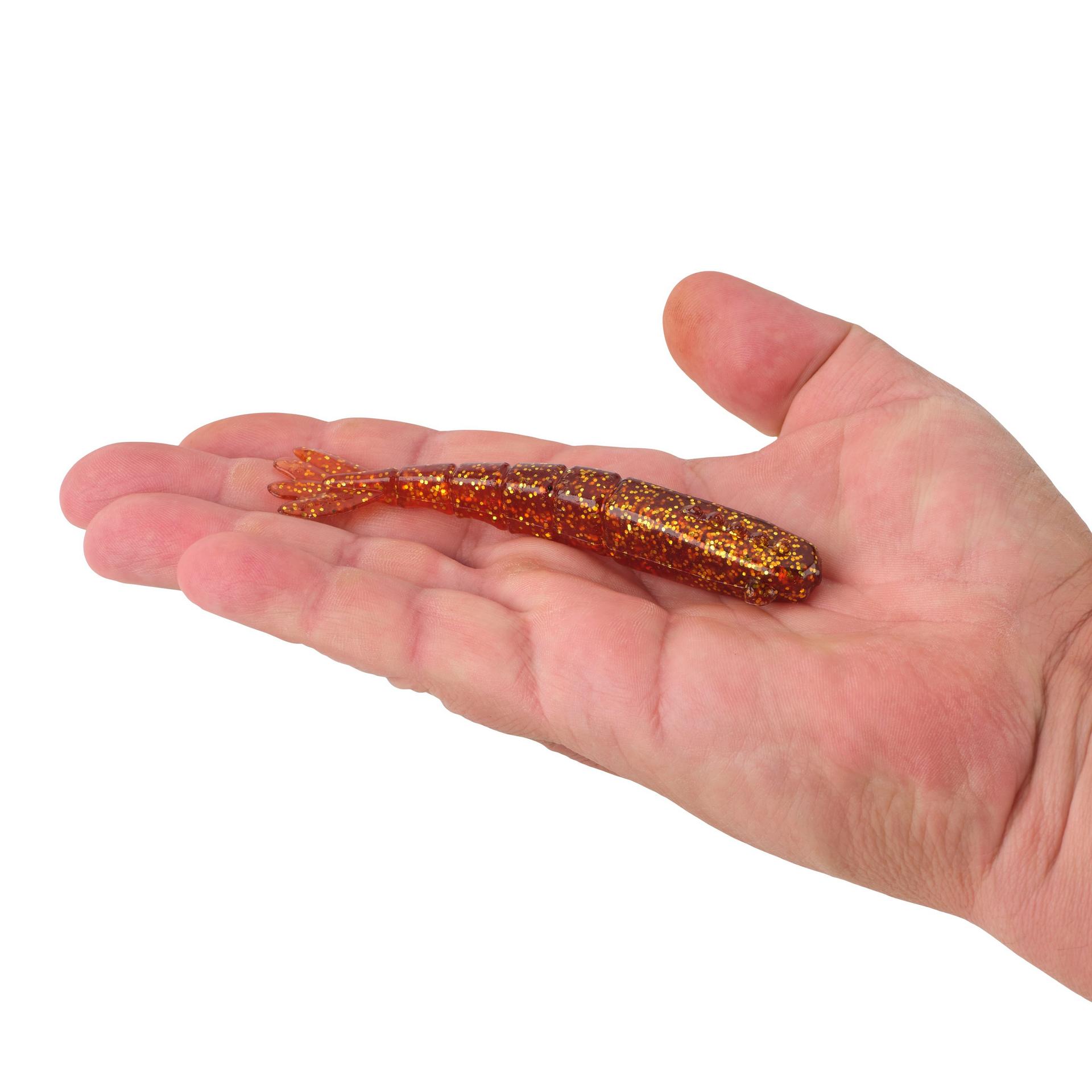 Berkley PowerBaitSaltwaterBongaShrimp RootBeerGold 4in HAND | Berkley Fishing