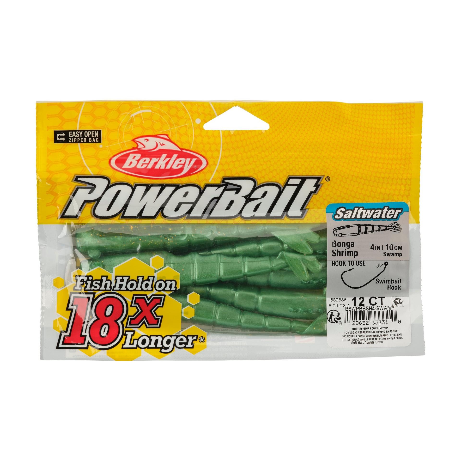 Berkley PowerBaitSaltwaterBongaShrimp Swamp 4in PKG | Berkley Fishing