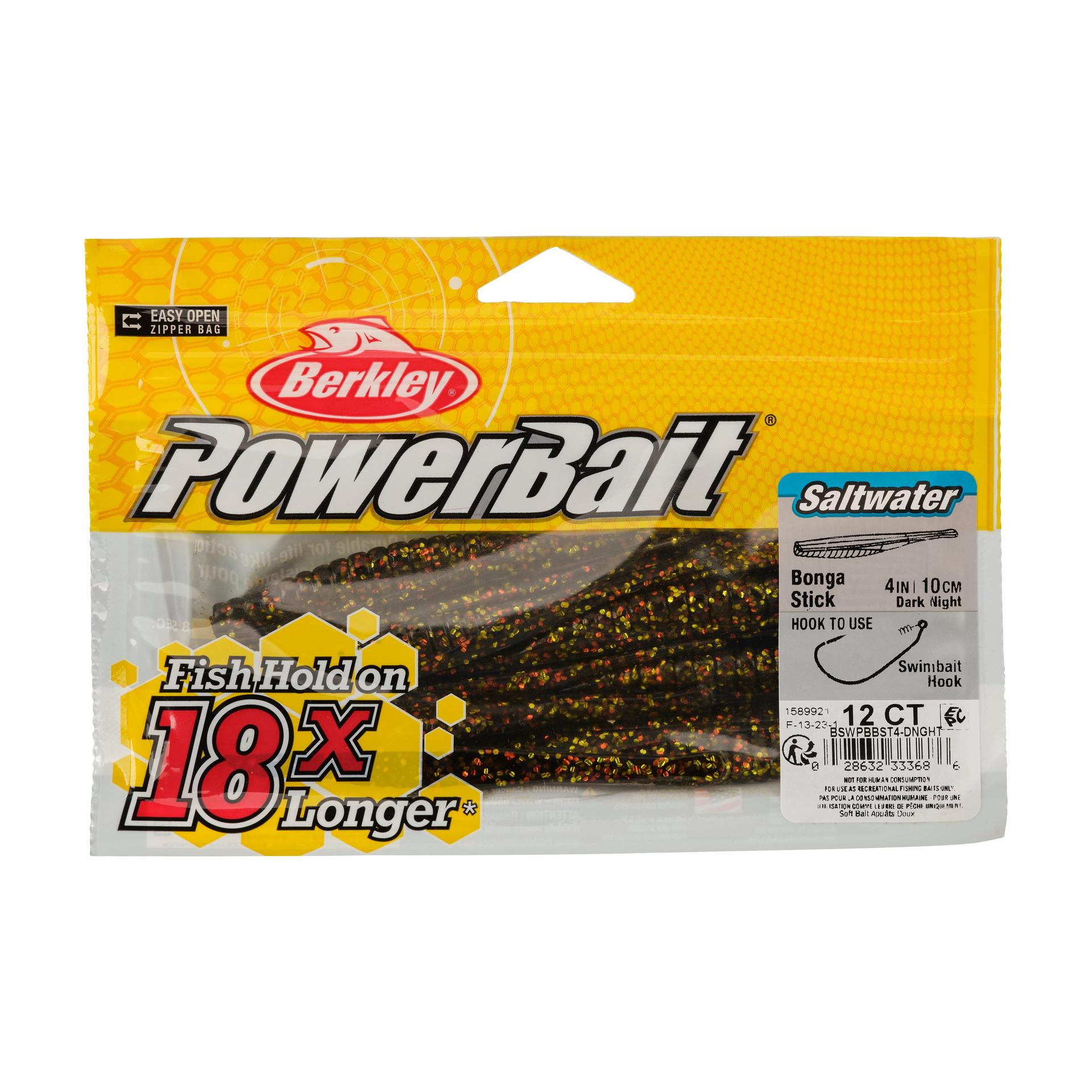 Berkley PowerBaitSaltwaterBongaStick DarkNight 4in PKG | Berkley Fishing