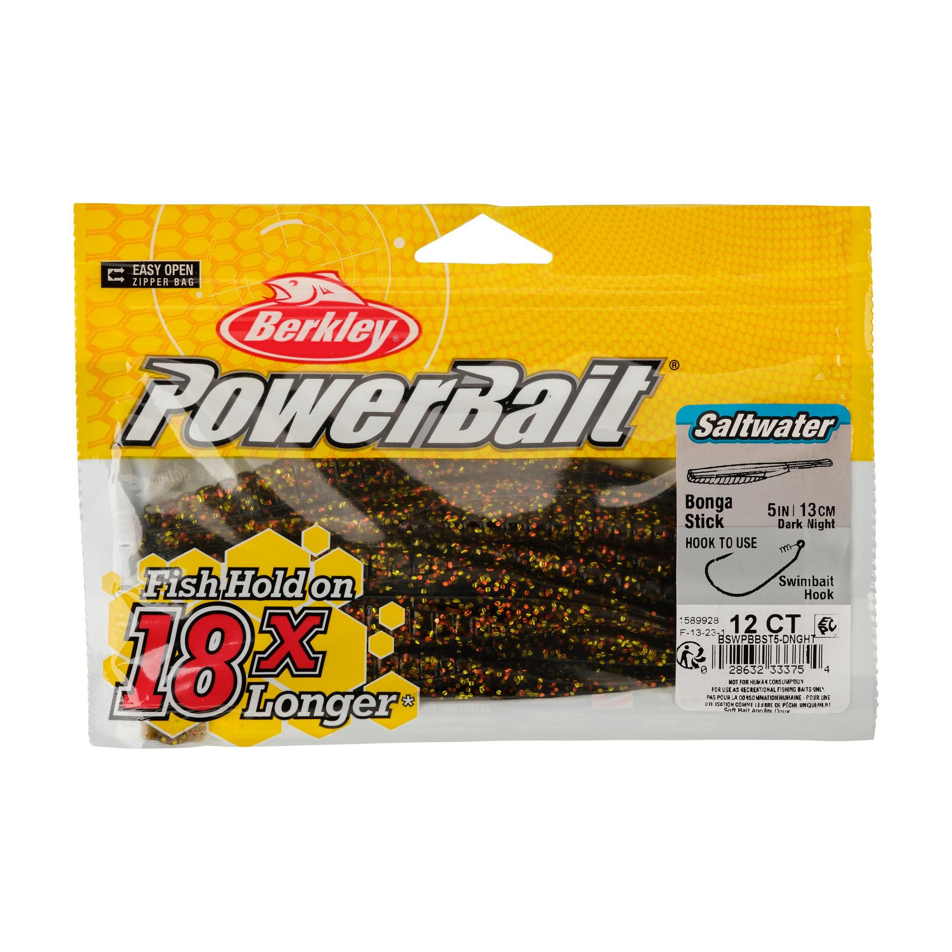 Berkley PowerBaitSaltwaterBongaStick DarkNight 5in PKG | Berkley Fishing