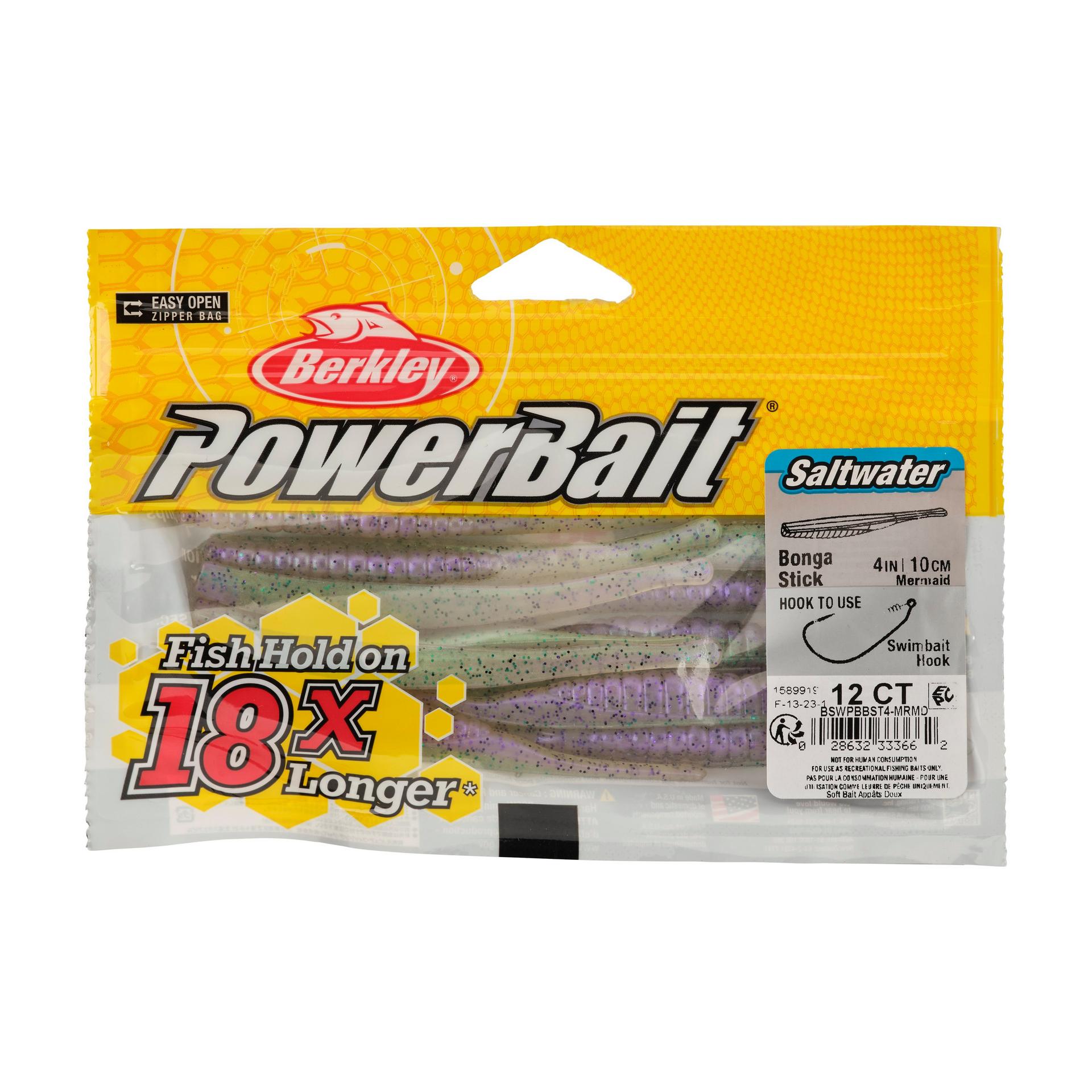 Berkley PowerBaitSaltwaterBongaStick Mermaid 4in PKG | Berkley Fishing