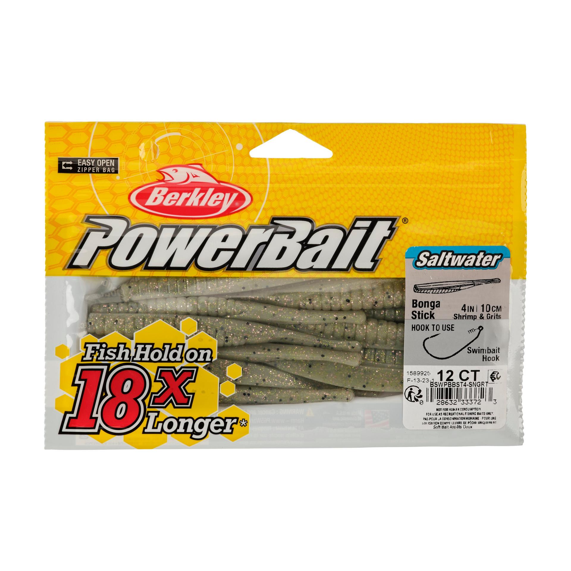 Berkley PowerBaitSaltwaterBongaStick ShrimpnGrits 4in PKG | Berkley Fishing