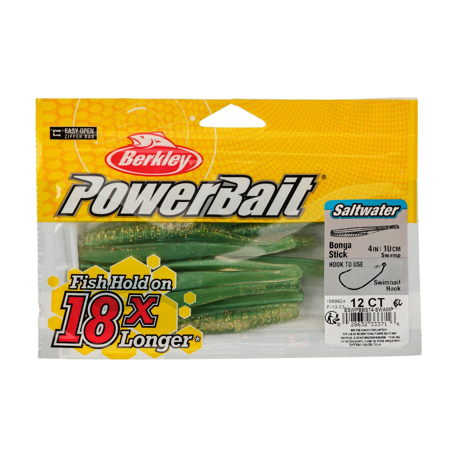 Berkley PowerBaitSaltwaterBongaStick Swamp 4in PKG | Berkley Fishing