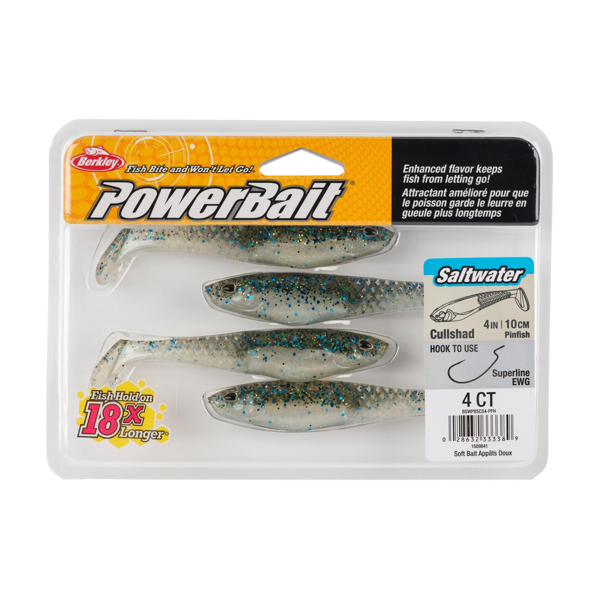 Berkley PowerBaitSaltwaterCullShad HDPinfish 4in PKG | Berkley Fishing