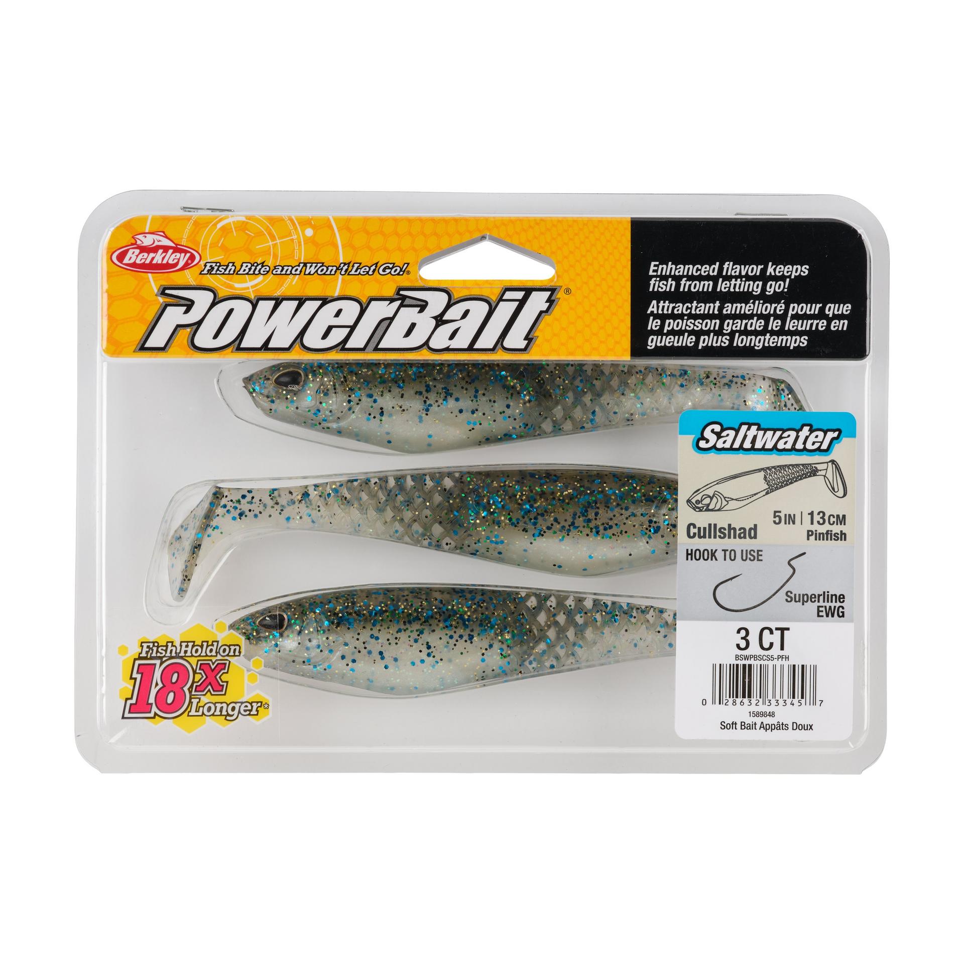 Berkley PowerBaitSaltwaterCullShad HDPinfish 5in PKG | Berkley Fishing