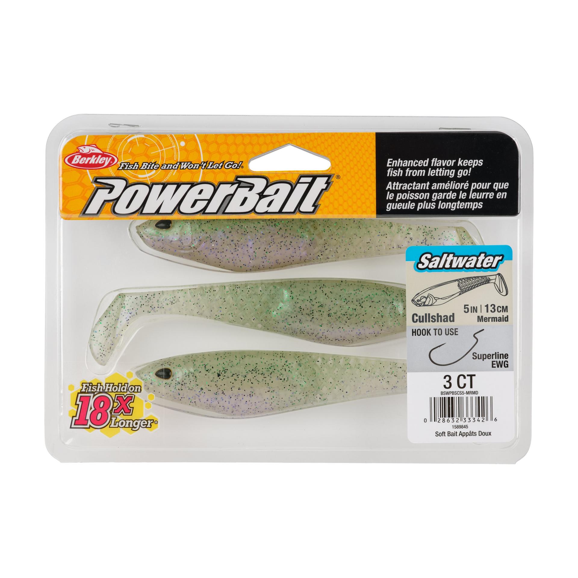 Berkley PowerBaitSaltwaterCullShad Mermaid 5in PKG | Berkley Fishing