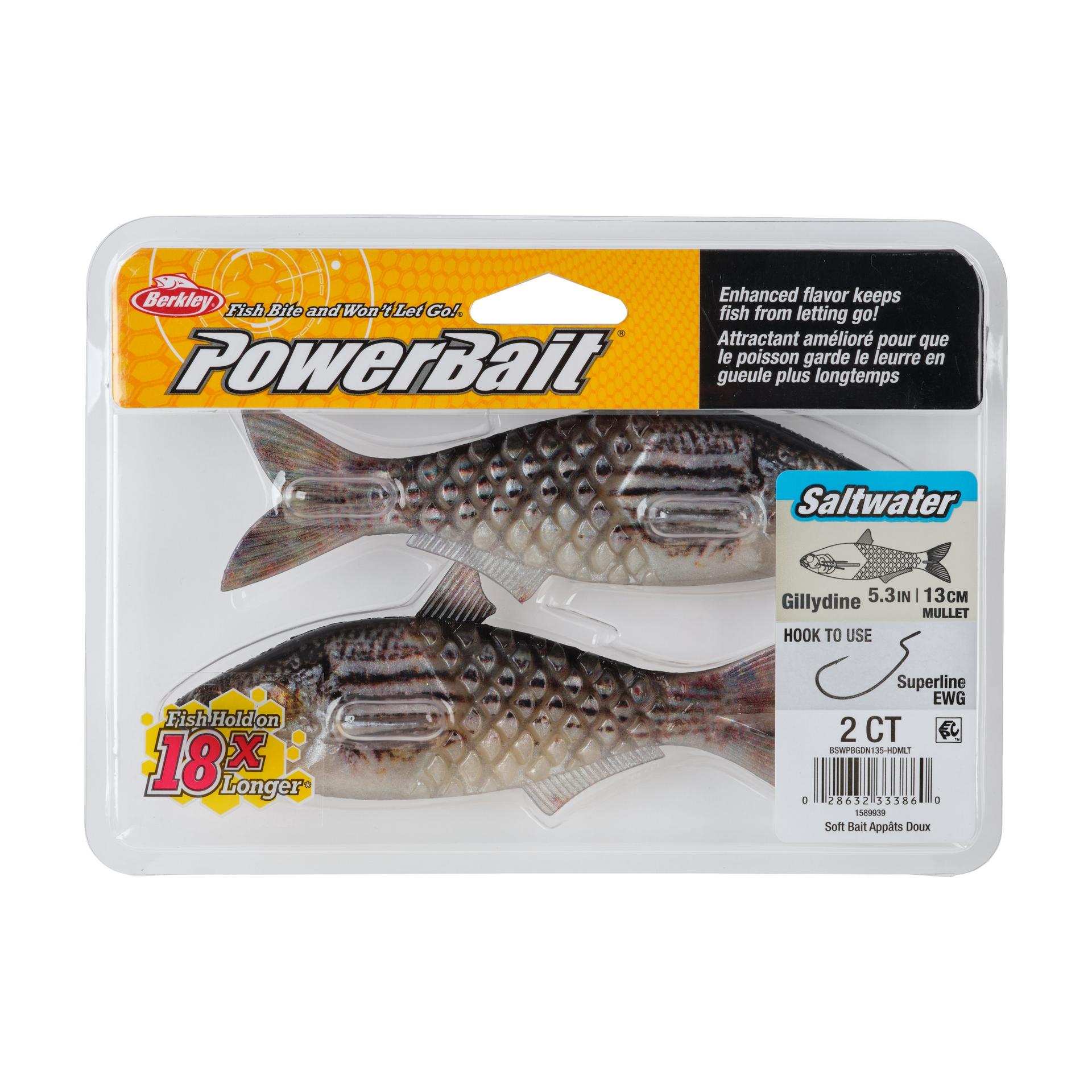 Berkley PowerBaitSaltwaterGillydine HDMullet 5.3in PKG | Berkley Fishing