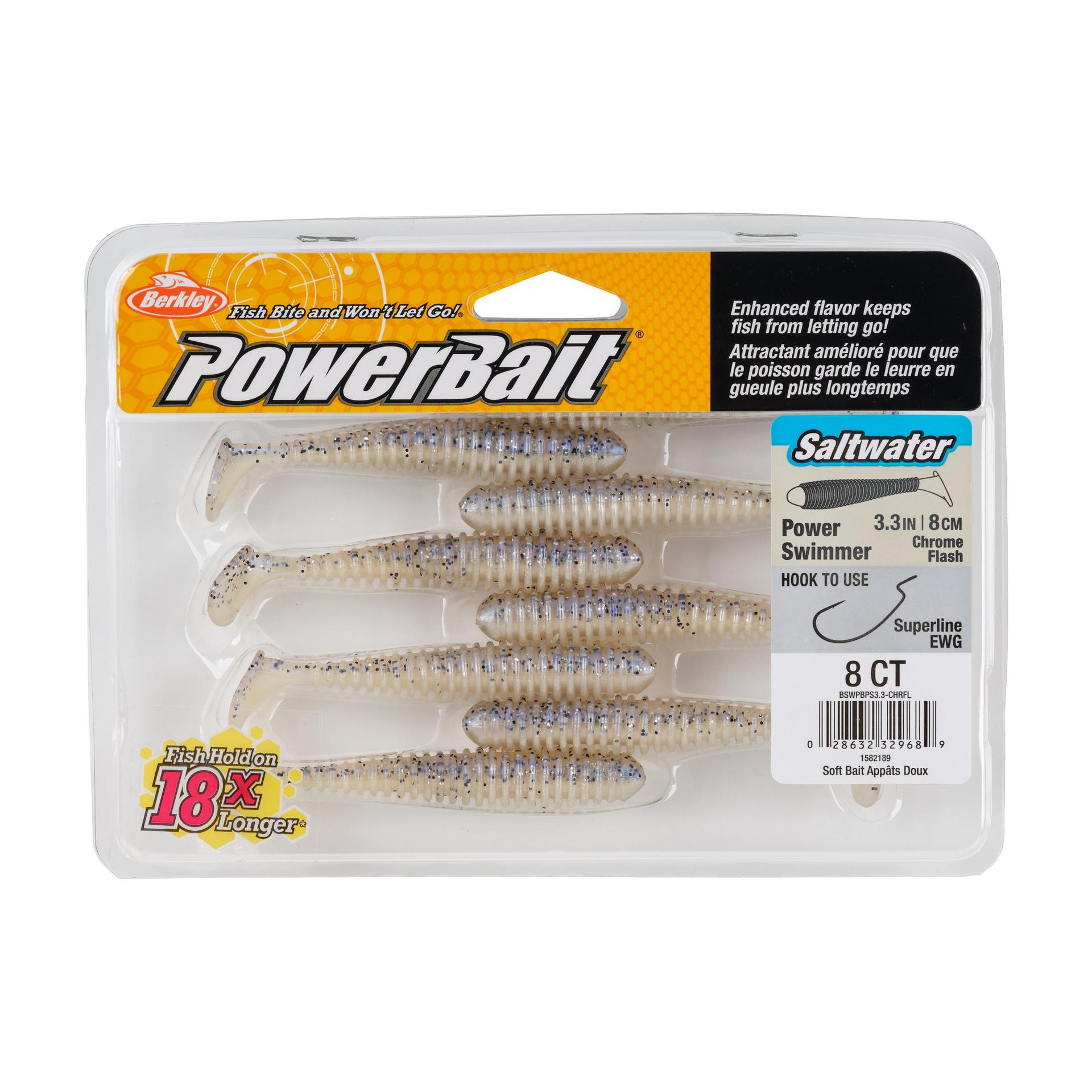 Berkley PowerBaitSaltwaterPowerSwimmer ChromeFlash 3.3in PKG | Berkley Fishing