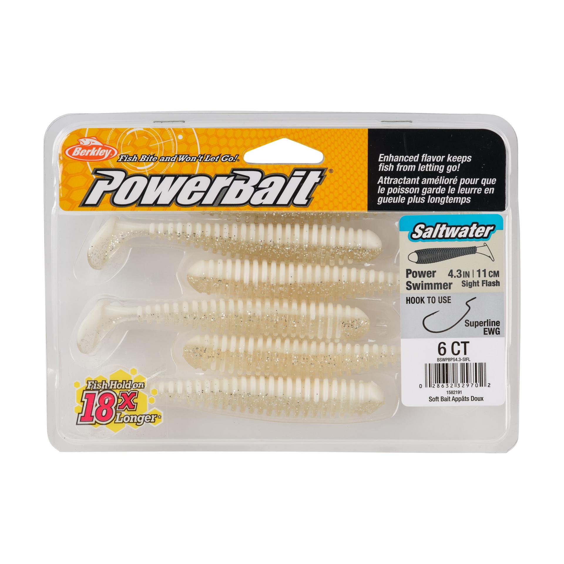 Berkley PowerBaitSaltwaterPowerSwimmer SightFlash 4.3in PKG | Berkley Fishing