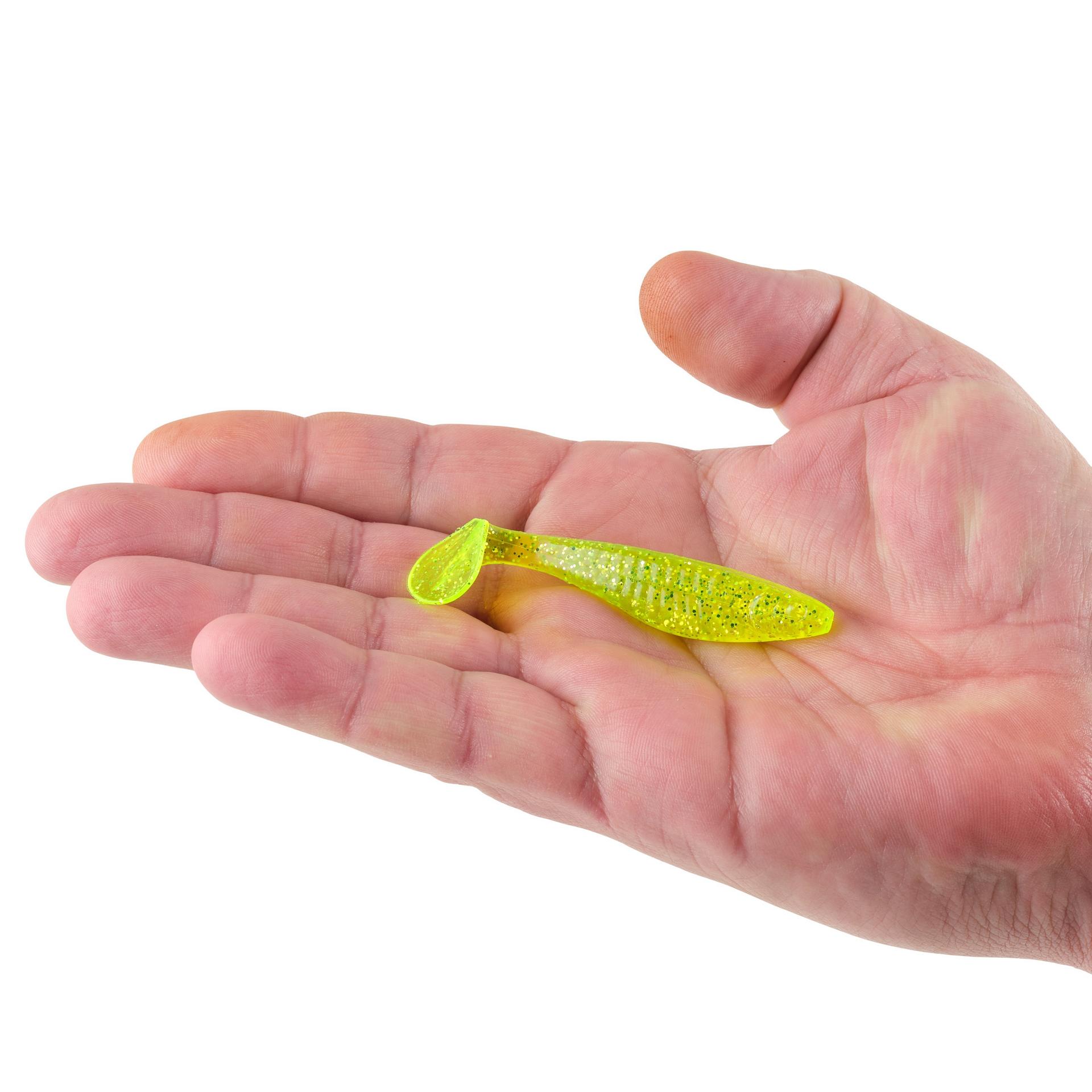 Berkley PowerBaitSaltwaterTheChampSwimmer ChartreuseSilverFlash 3in HAND | Berkley Fishing