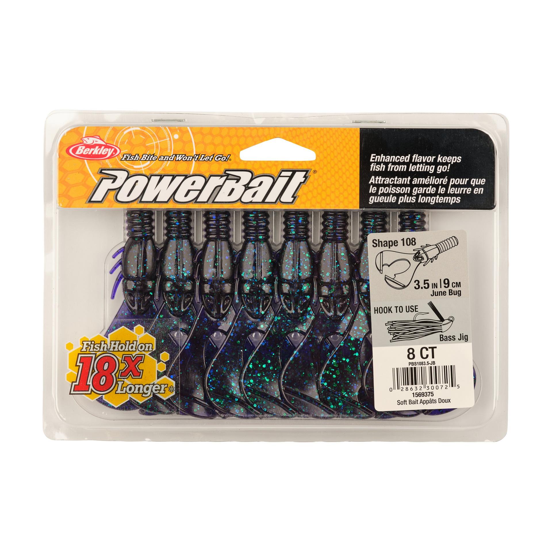 Berkley PowerBaitShape108 3.5in JuneBug PKG | Berkley Fishing