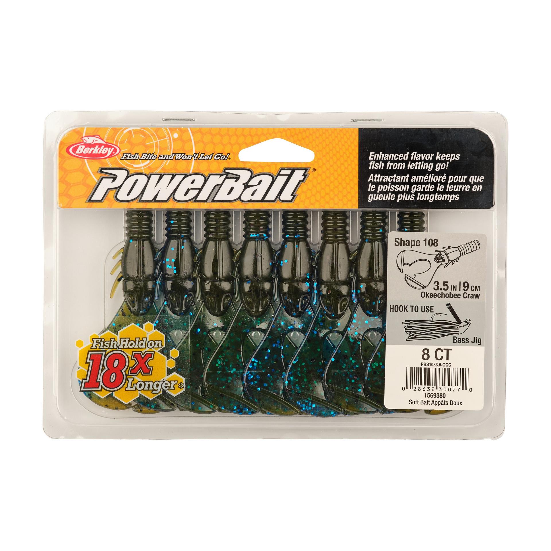 Berkley PowerBaitShape108 3.5in OkeechobeeCraw PKG | Berkley Fishing