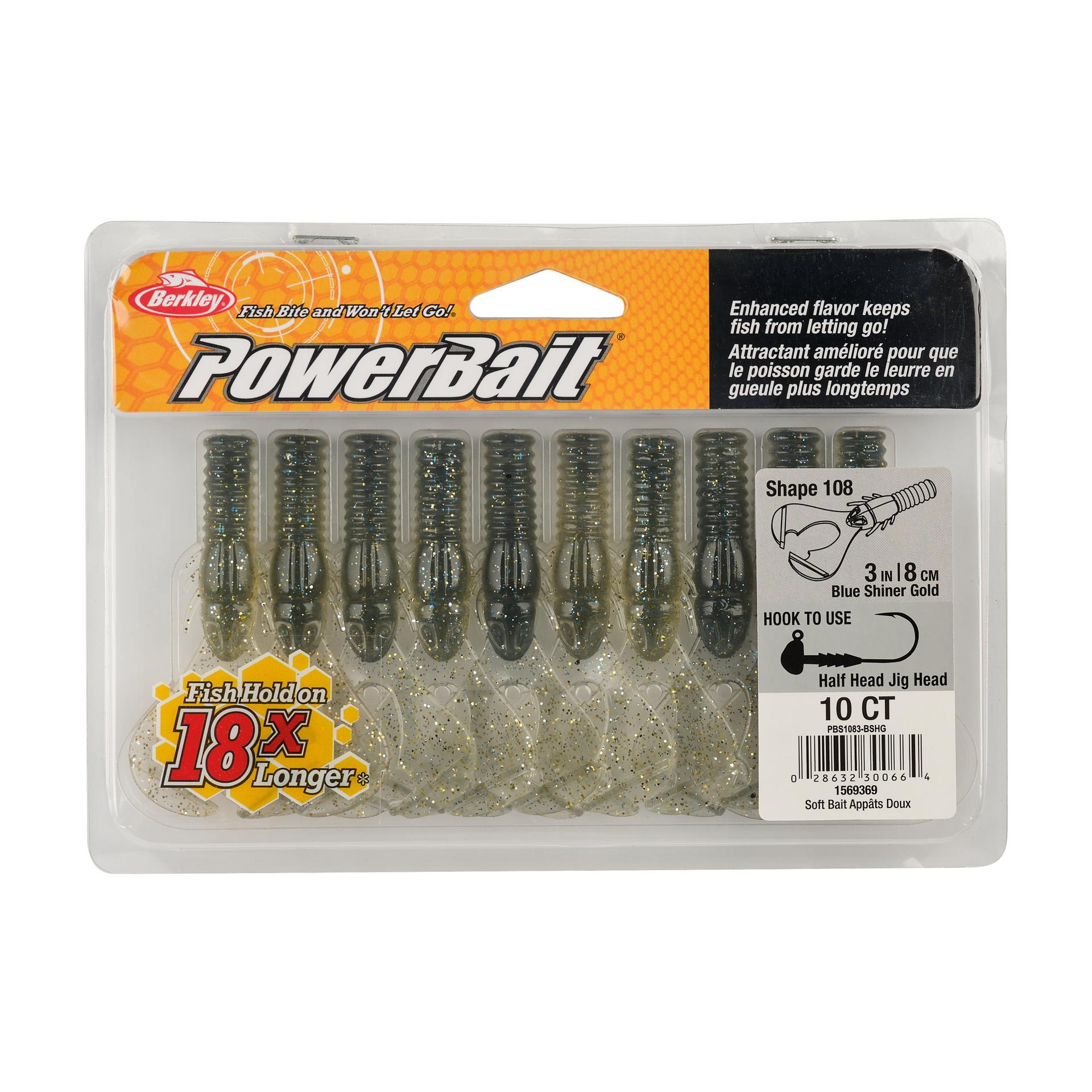 Berkley PowerBaitShape108 3in BlueShinerGold PKG | Berkley Fishing