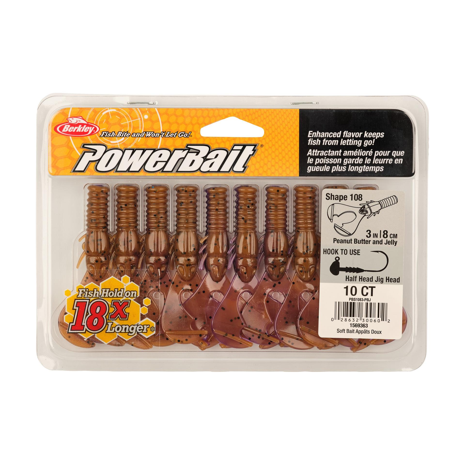 Berkley PowerBaitShape108 3in PeanutButterandJelly PKG | Berkley Fishing