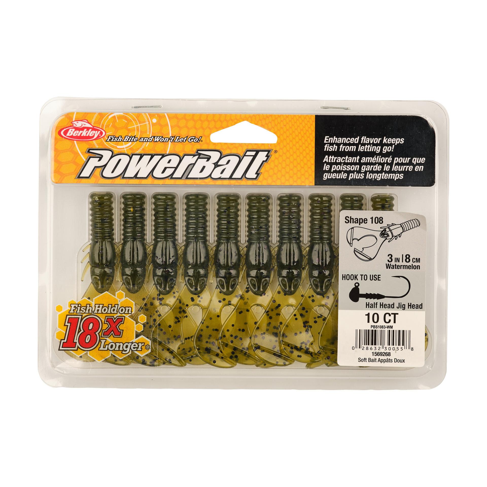 Berkley PowerBaitShape108 3in Watermelon PKG | Berkley Fishing