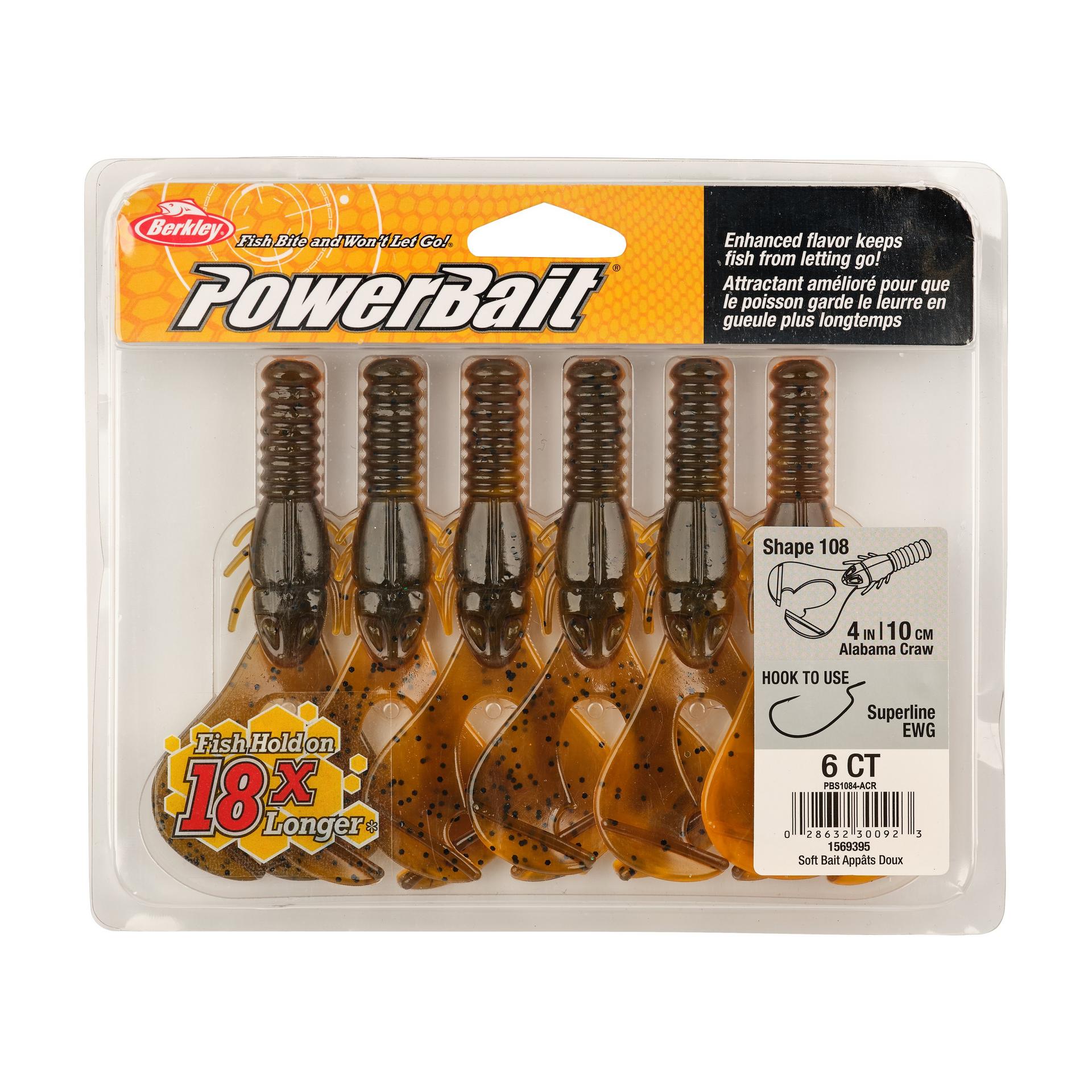 Berkley PowerBaitShape108 4in AlabamaCraw PKG | Berkley Fishing