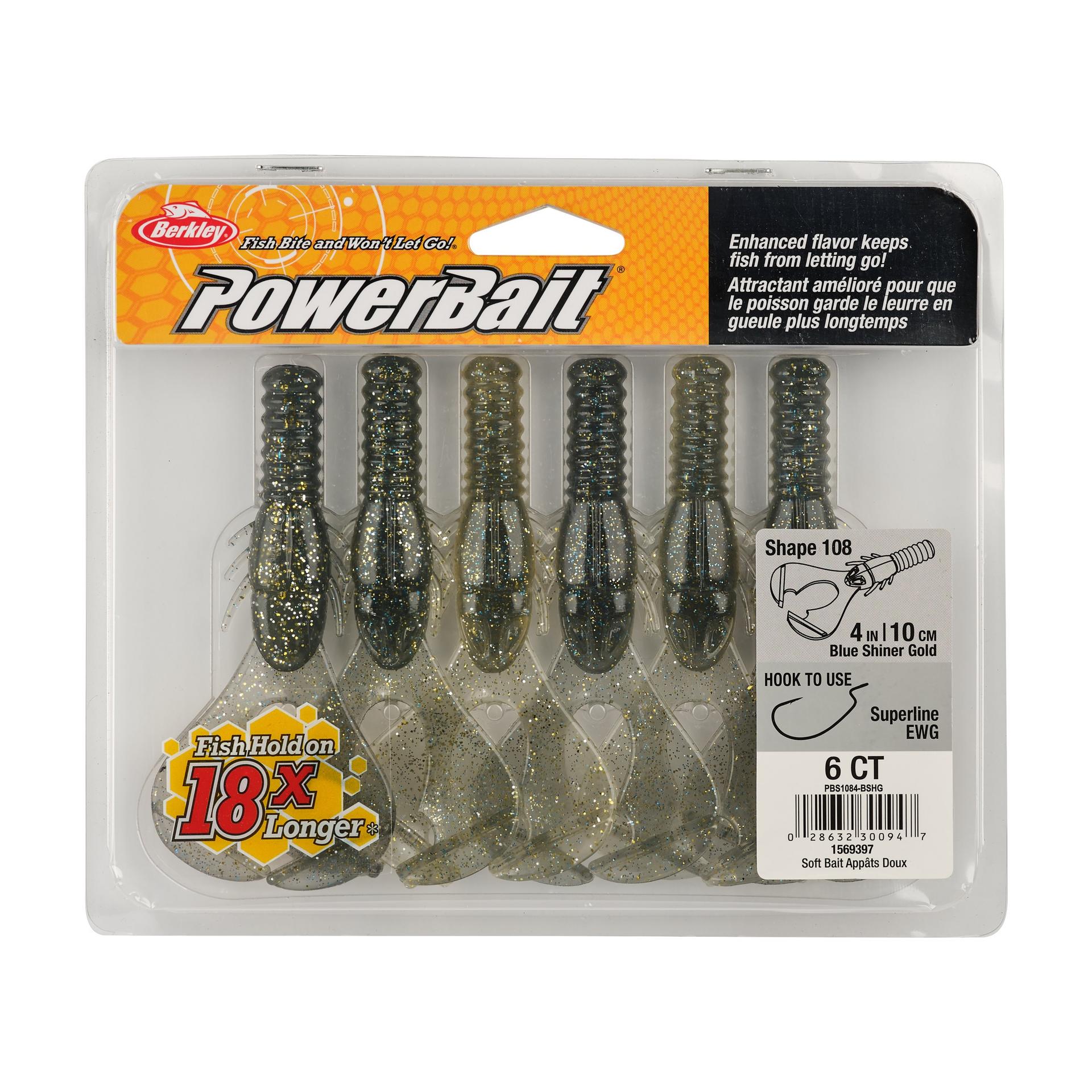 Berkley PowerBaitShape108 4in BlueShinerGold PKG | Berkley Fishing