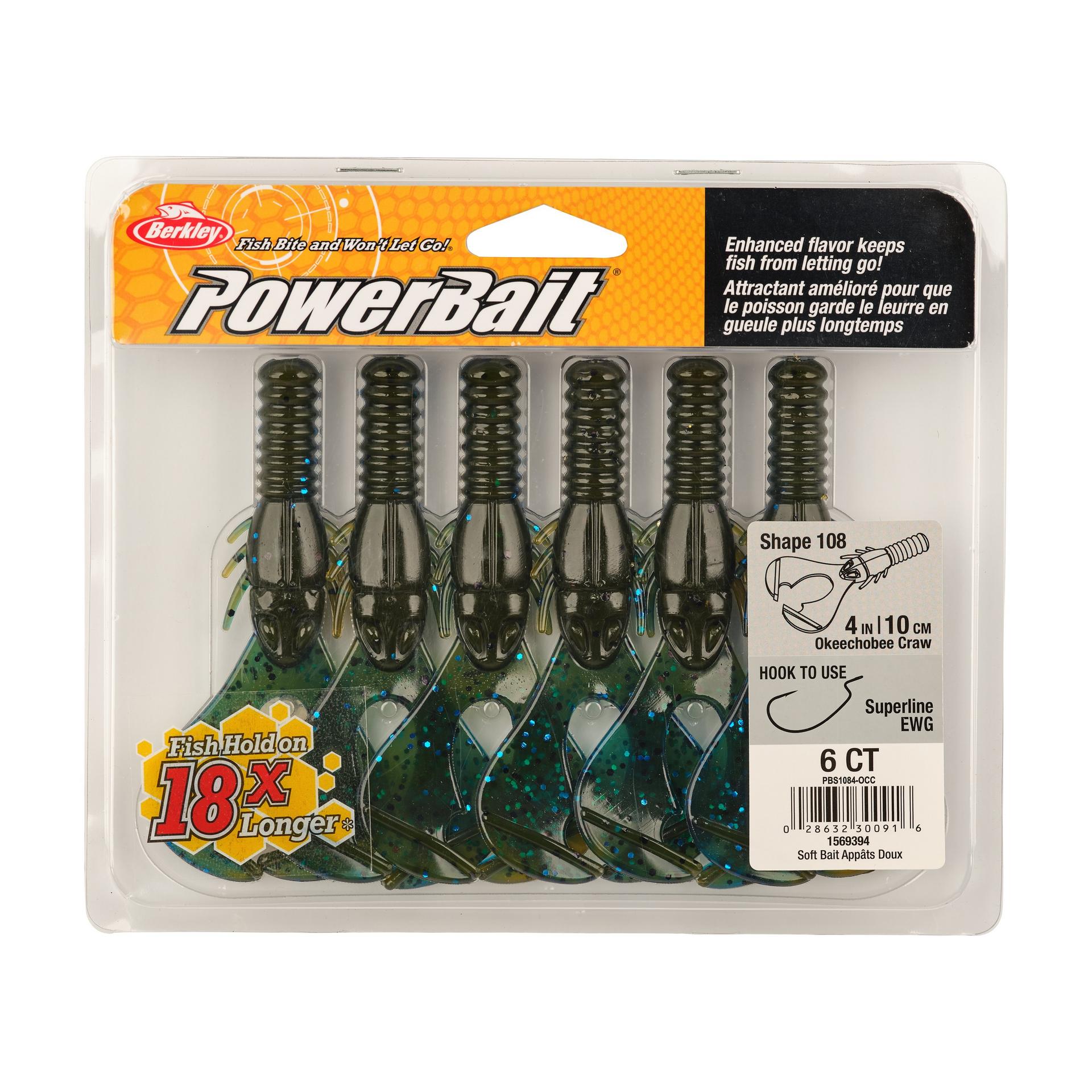 Berkley PowerBaitShape108 4in OkeechobeeCraw PKG | Berkley Fishing