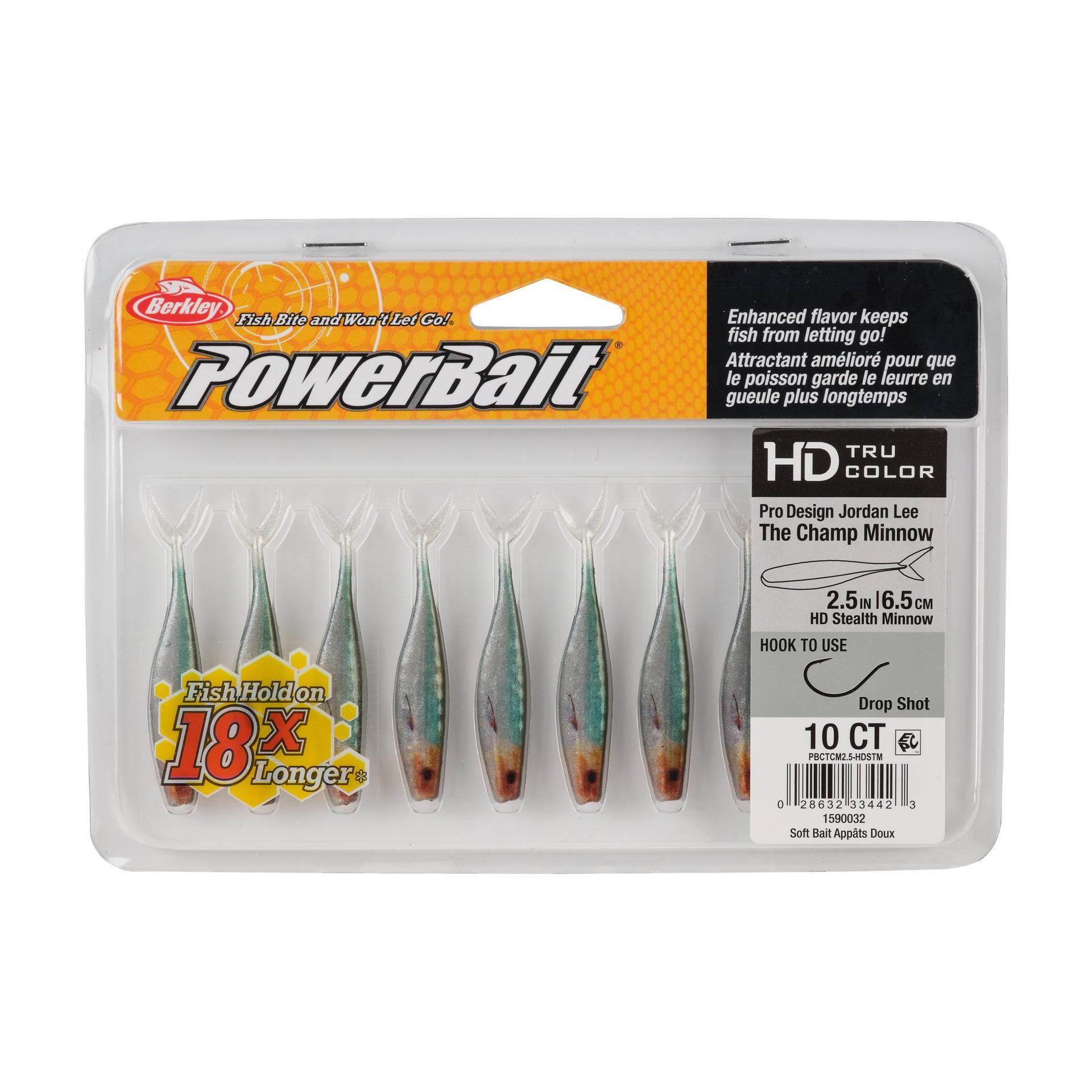 Berkley PowerBaitTheChampMinnow HDStealthMinnow 2.5in PKG | Berkley Fishing