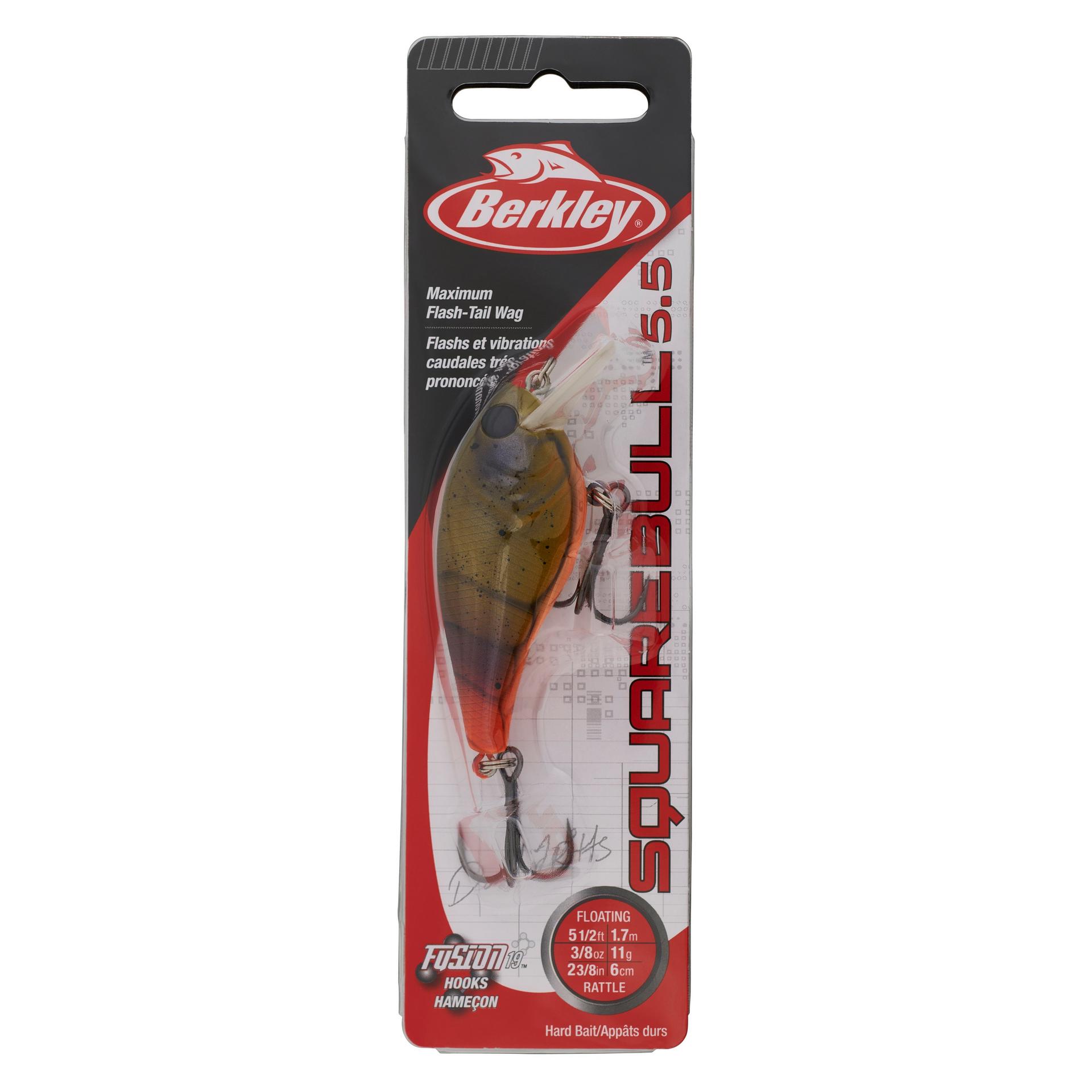 Berkley Squarebull FiretailGreenCraw 55 PKG | Berkley Fishing