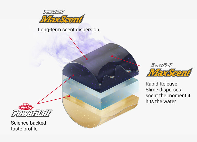 Diagram of PowerBall MaxScent product with labeled sections on a white background