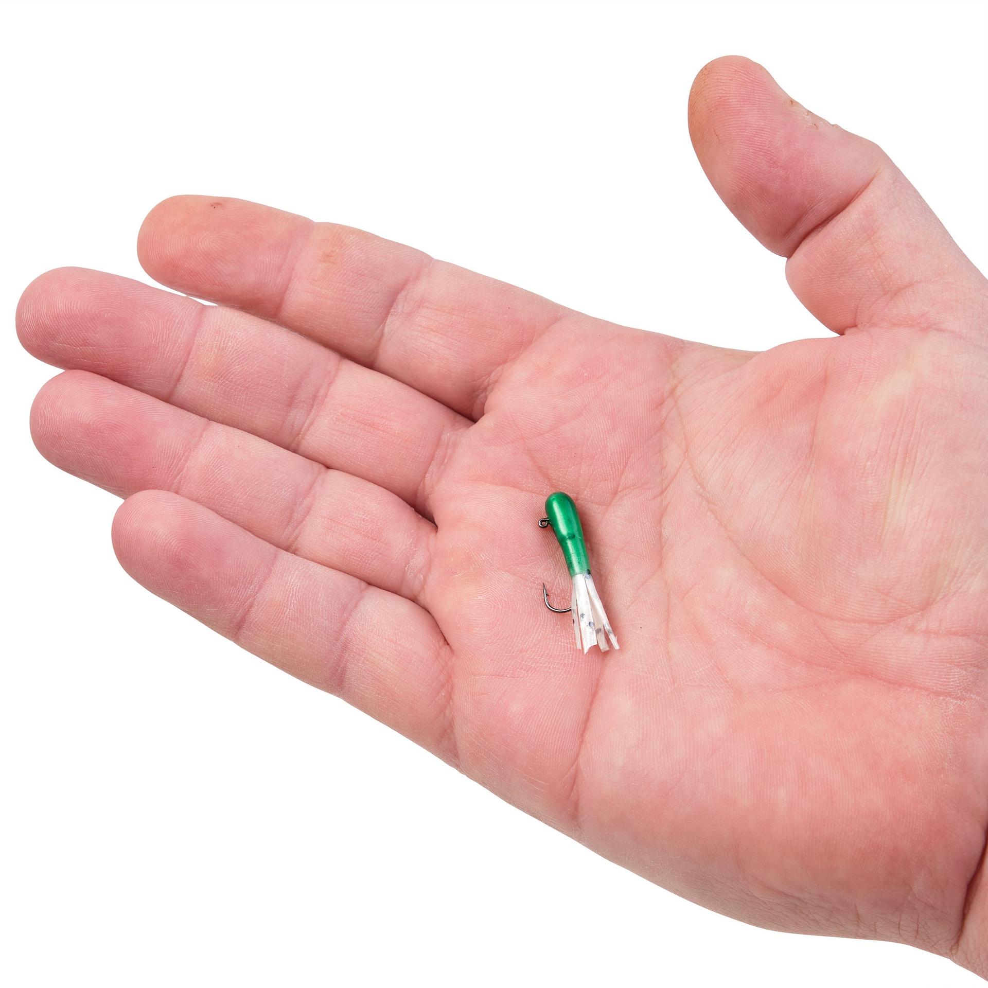 Berkley PowerBait Pre-Rigged Atomic Tubes Fishing Bait, Dark Green Pearl/ Black Pepper