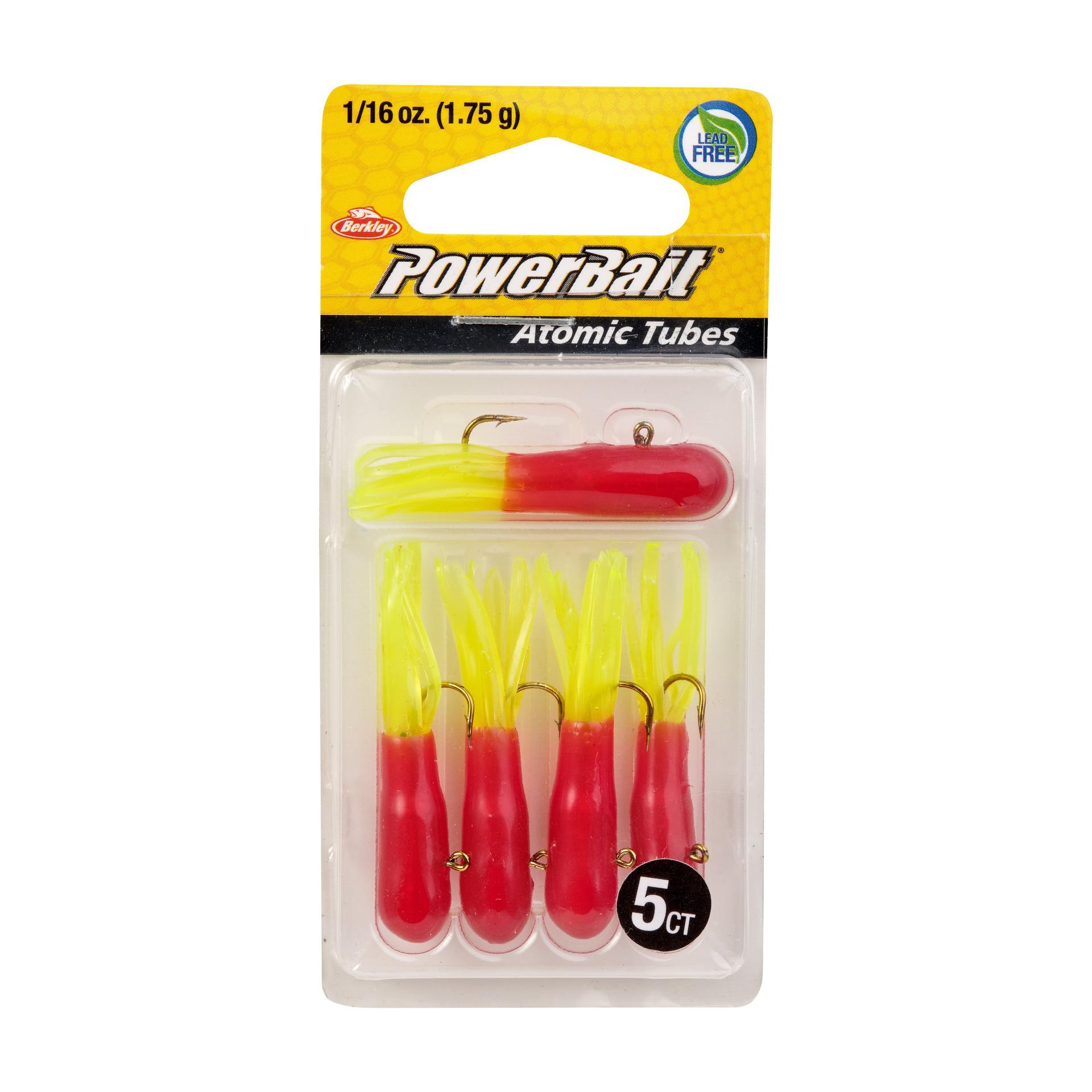 PowerBaitAtomicTubes RedChartreuse 1 16oz PKG | Berkley Fishing