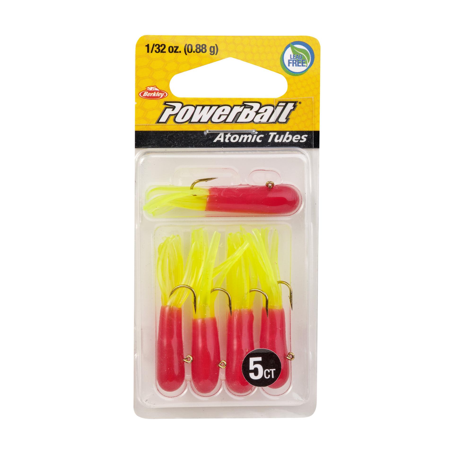 PowerBaitAtomicTubes RedChartreuse 1 32oz PKG | Berkley Fishing