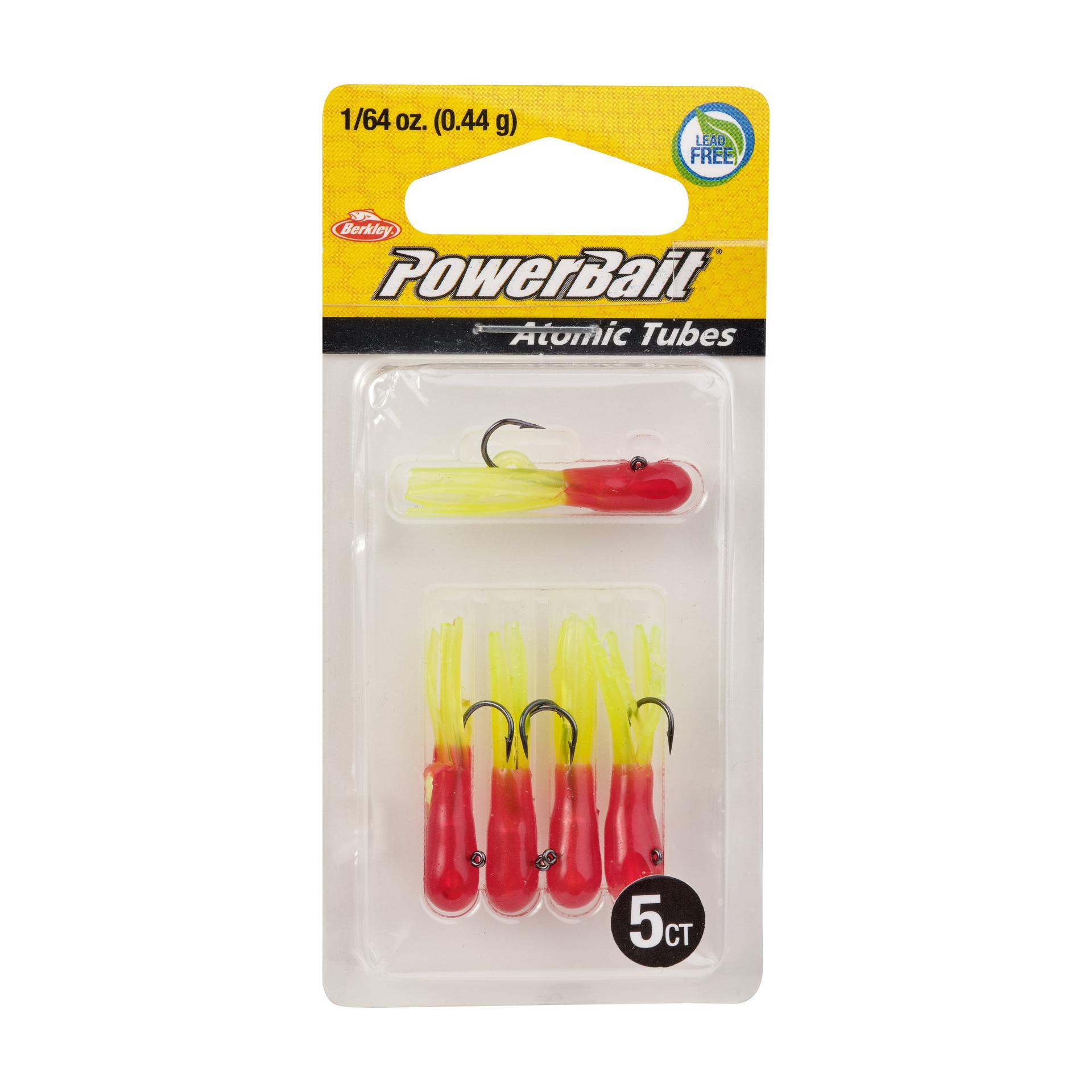 PowerBaitAtomicTubes RedChartreuse 1 64oz PKG | Berkley Fishing