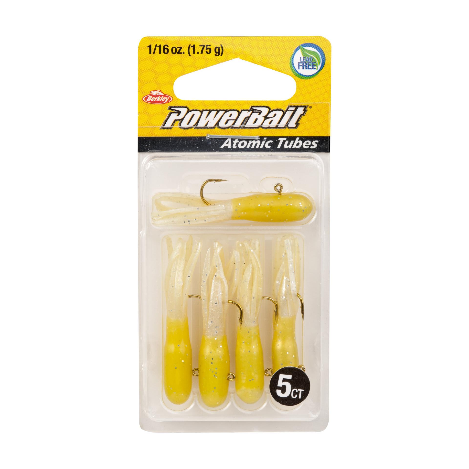 PowerBaitAtomicTubes YellowPearlSilverFleck 1 16oz PKG | Berkley Fishing