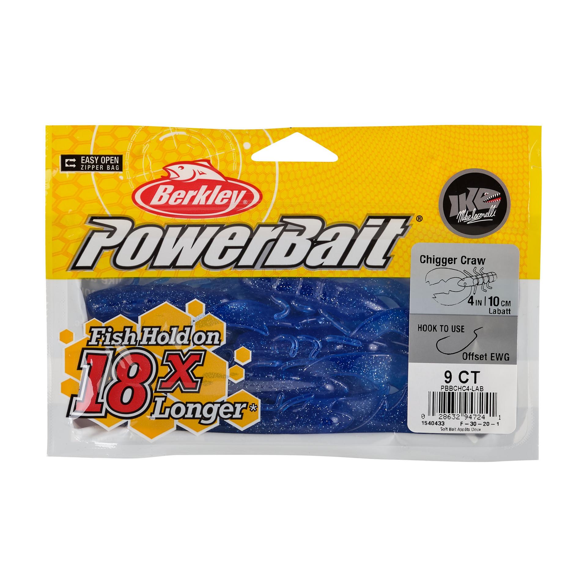 PowerBaitChiggerCraw Labatt 4in PKG | Berkley Fishing