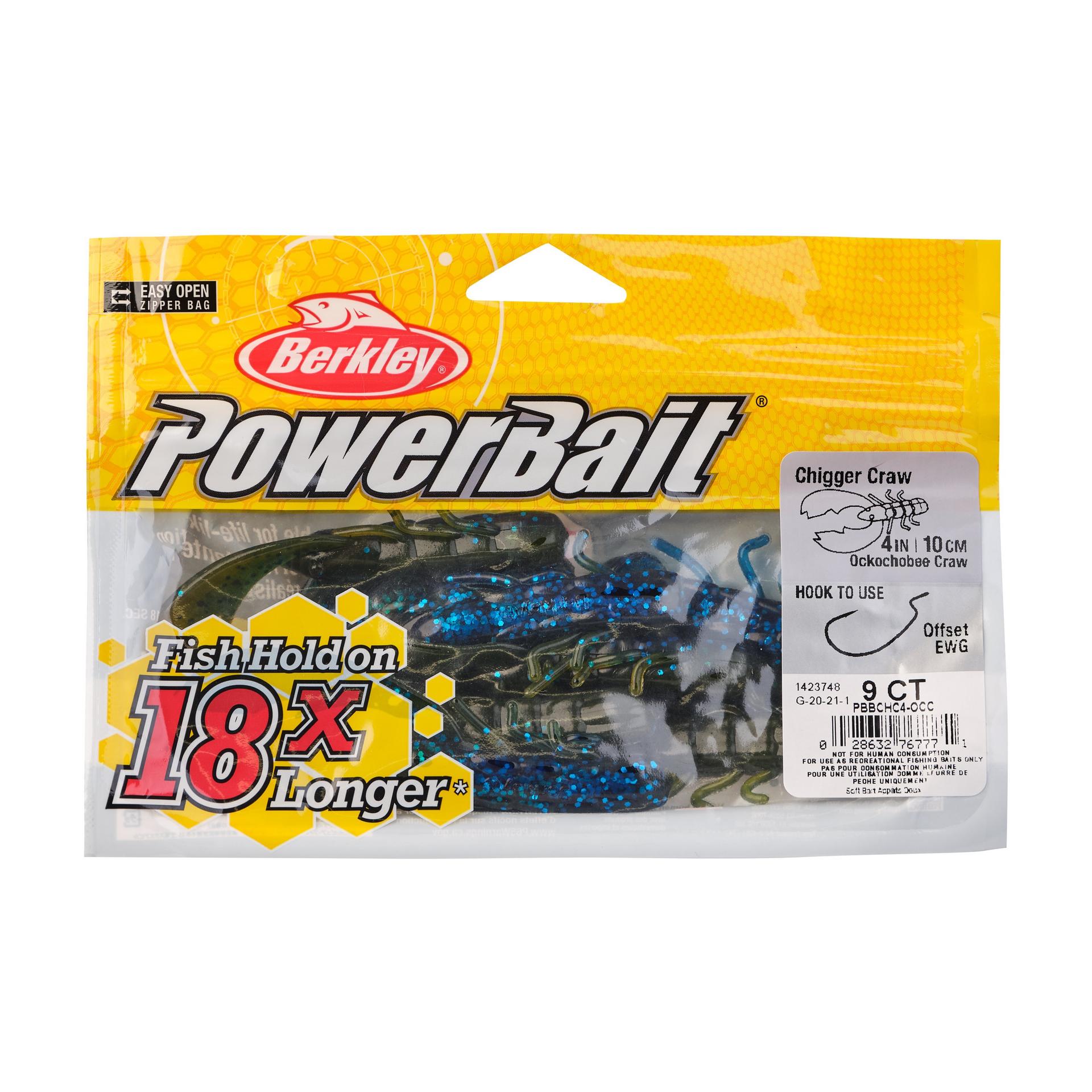 PowerBaitChiggerCraw OkochobeeCraw 4in PKG | Berkley Fishing