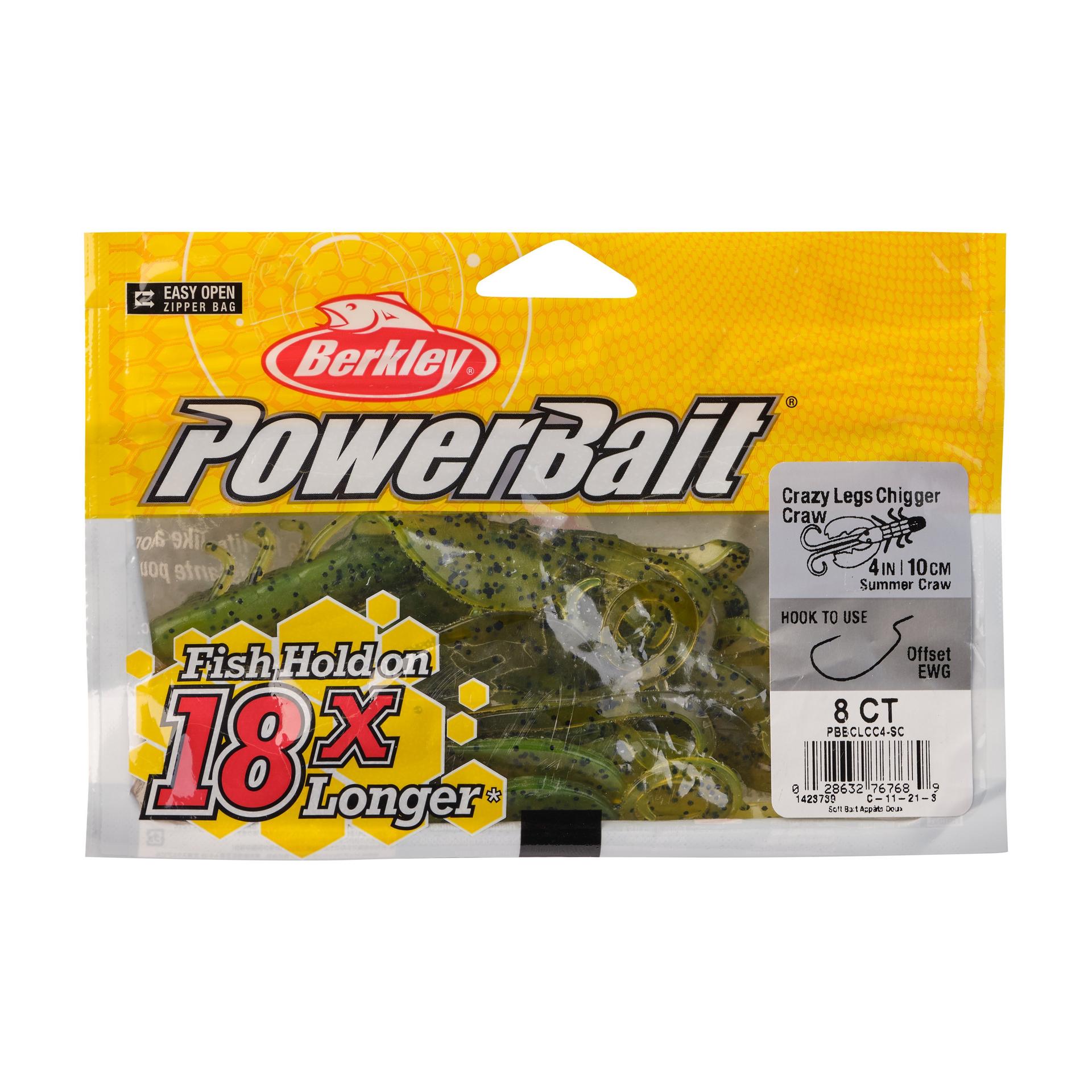 PowerBaitCrazyLegsChiggerCraw SummerCraw 4in PKG | Berkley Fishing