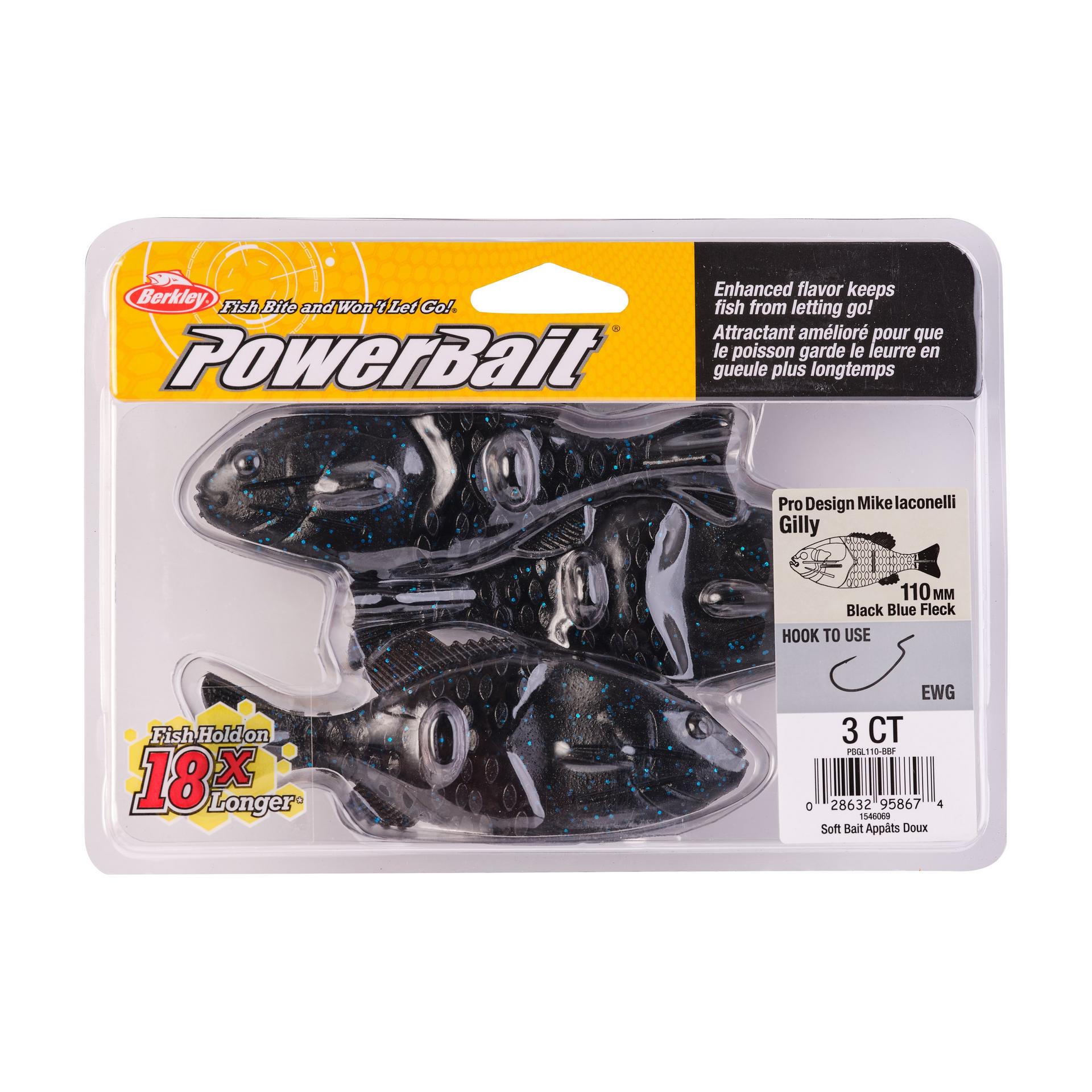 PowerBaitGilly BlackBlueFleck 110mm PKG | Berkley Fishing