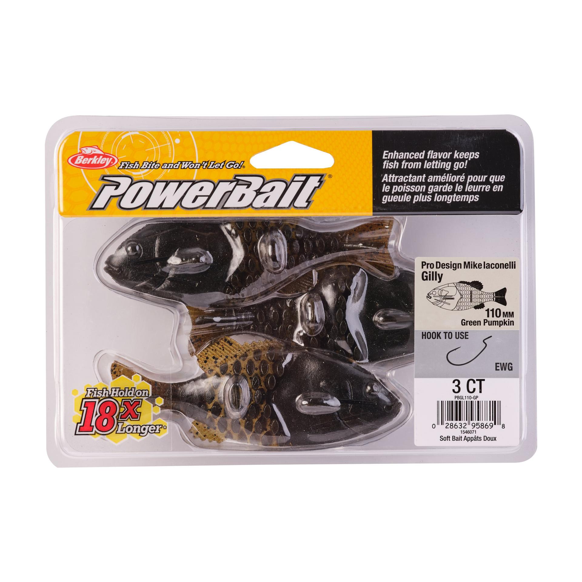 PowerBaitGilly GreenPumpkin 110mm PKG | Berkley Fishing